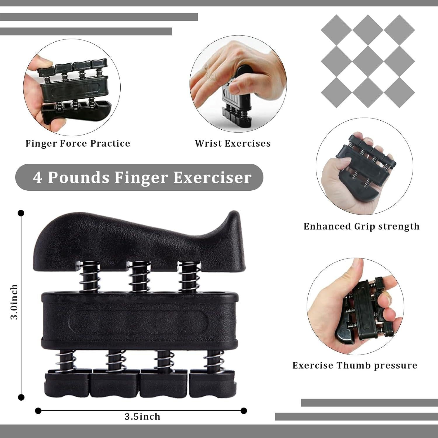 Kit de Entrenadores de Fuerza de Mano ZKFKJXOXO - 5 Piezas