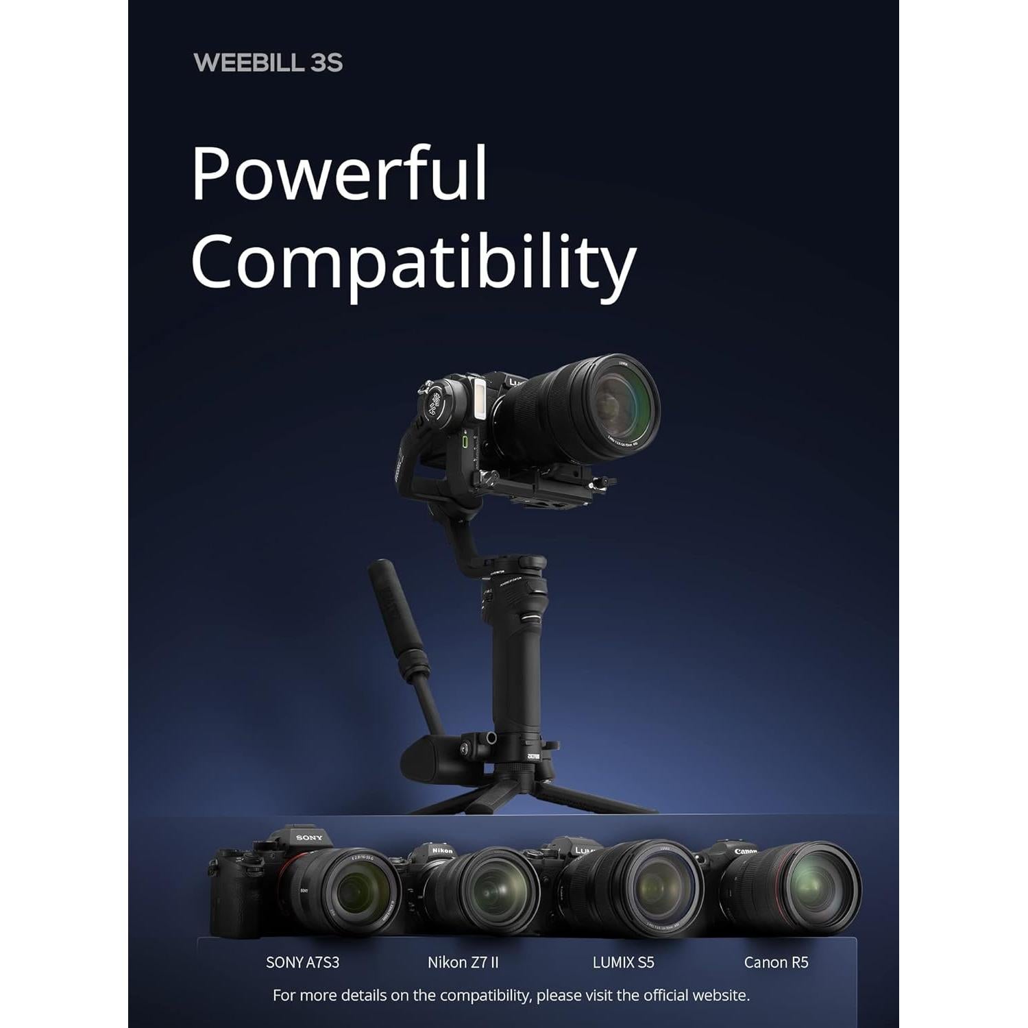 ZHIYUN Weebill 3S Estabilizador Gimbal para DSLR y Sin Espejo