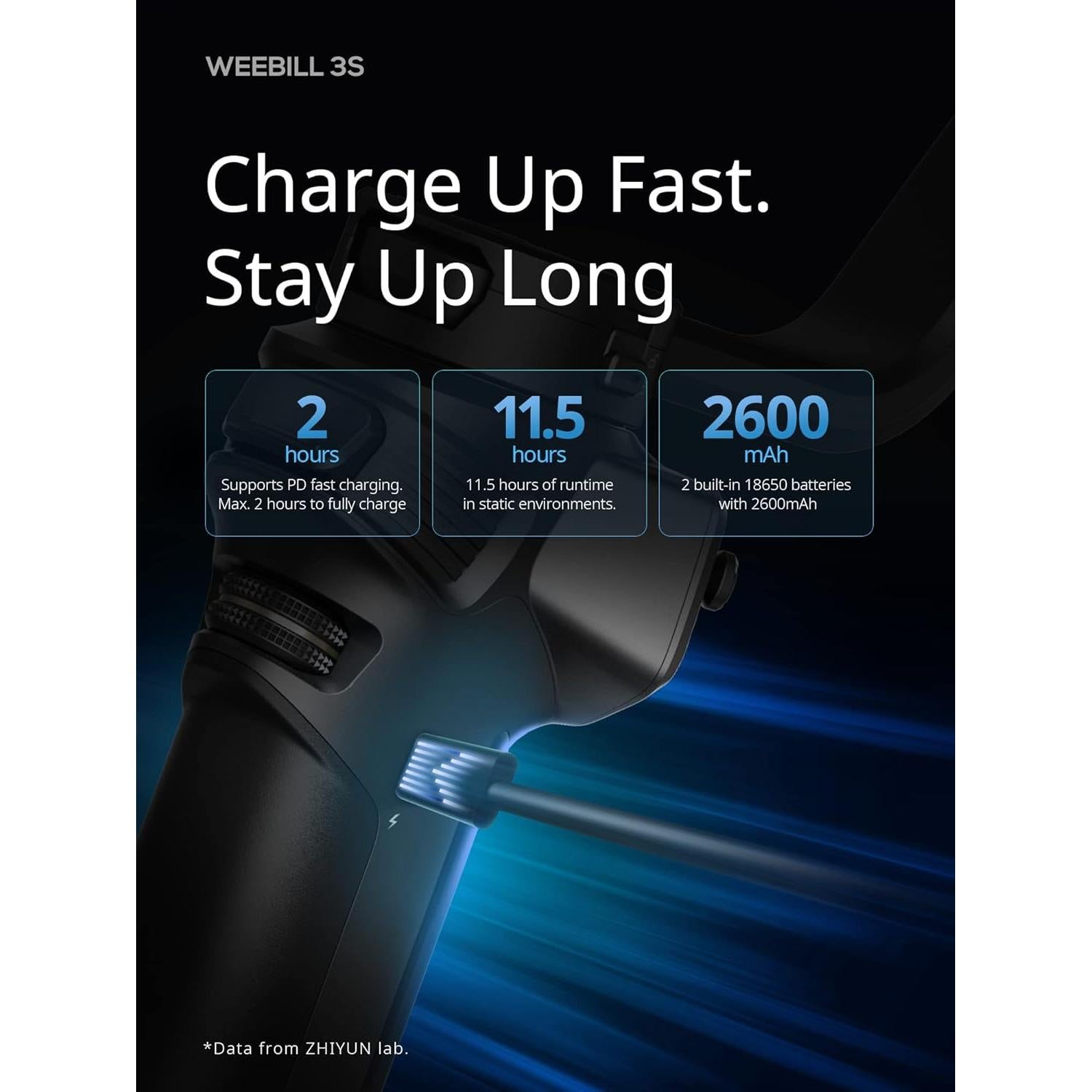 ZHIYUN Weebill 3S Estabilizador Gimbal para DSLR y Sin Espejo