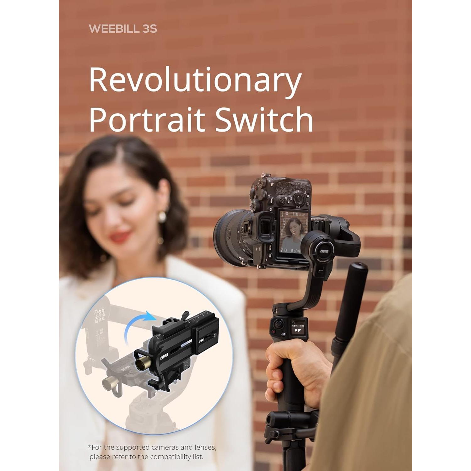 ZHIYUN Weebill 3S Estabilizador Gimbal para DSLR y Sin Espejo