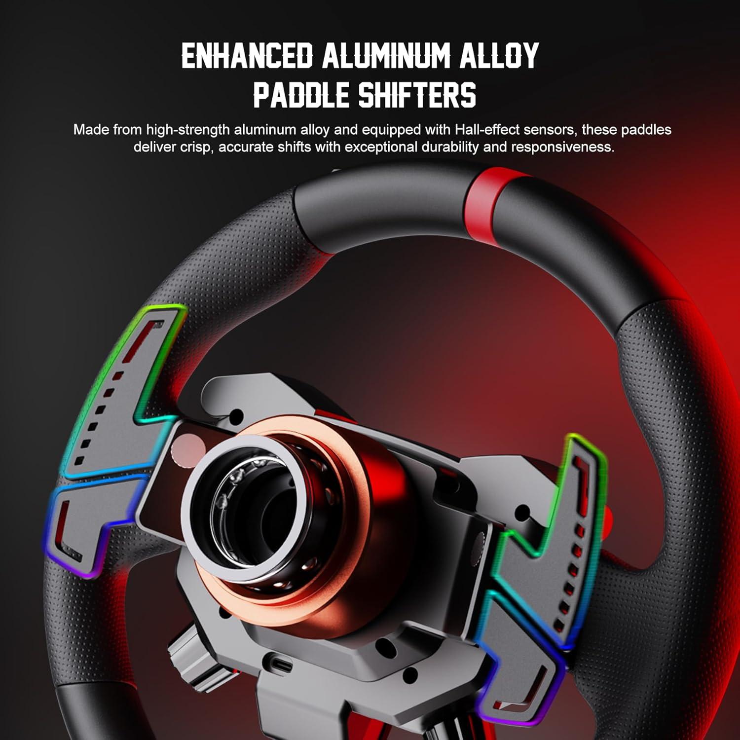 Volante de Carreras PXN W AS 28 cm - Liberación Rápida, RGB