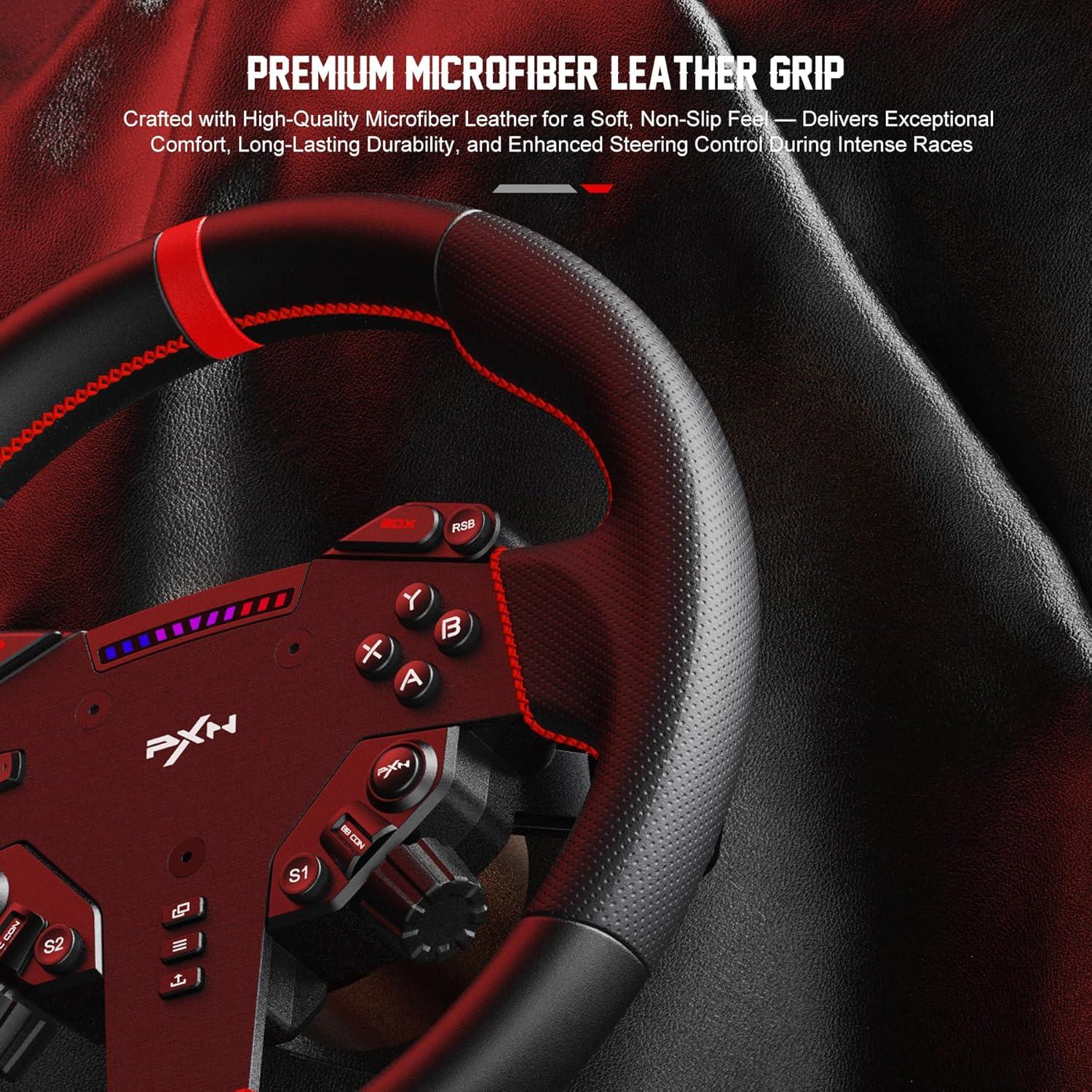 Volante de Carreras PXN W AS 28 cm - Liberación Rápida, RGB