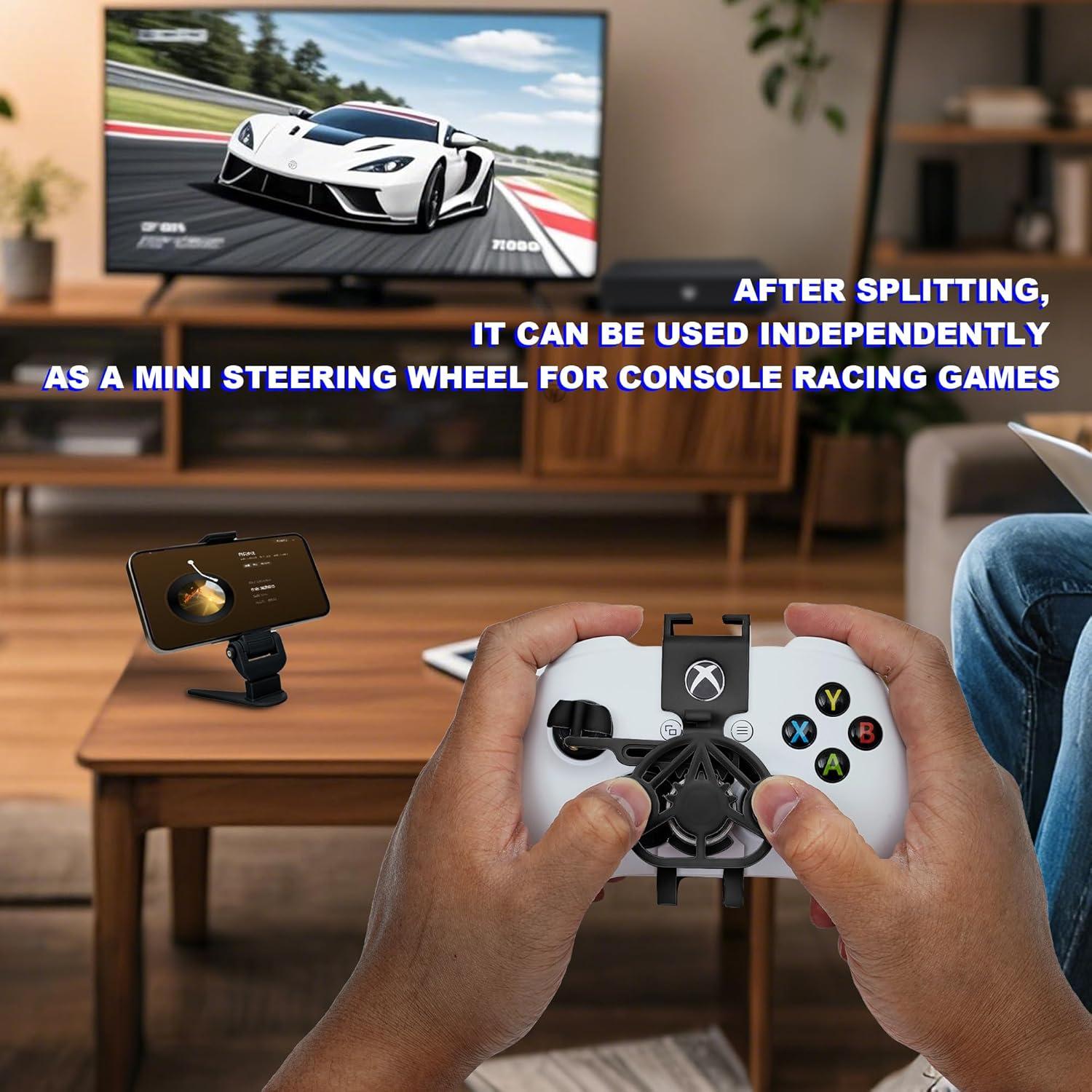 Mini Volante TXW con Soporte para Teléfono Xbox Blanco