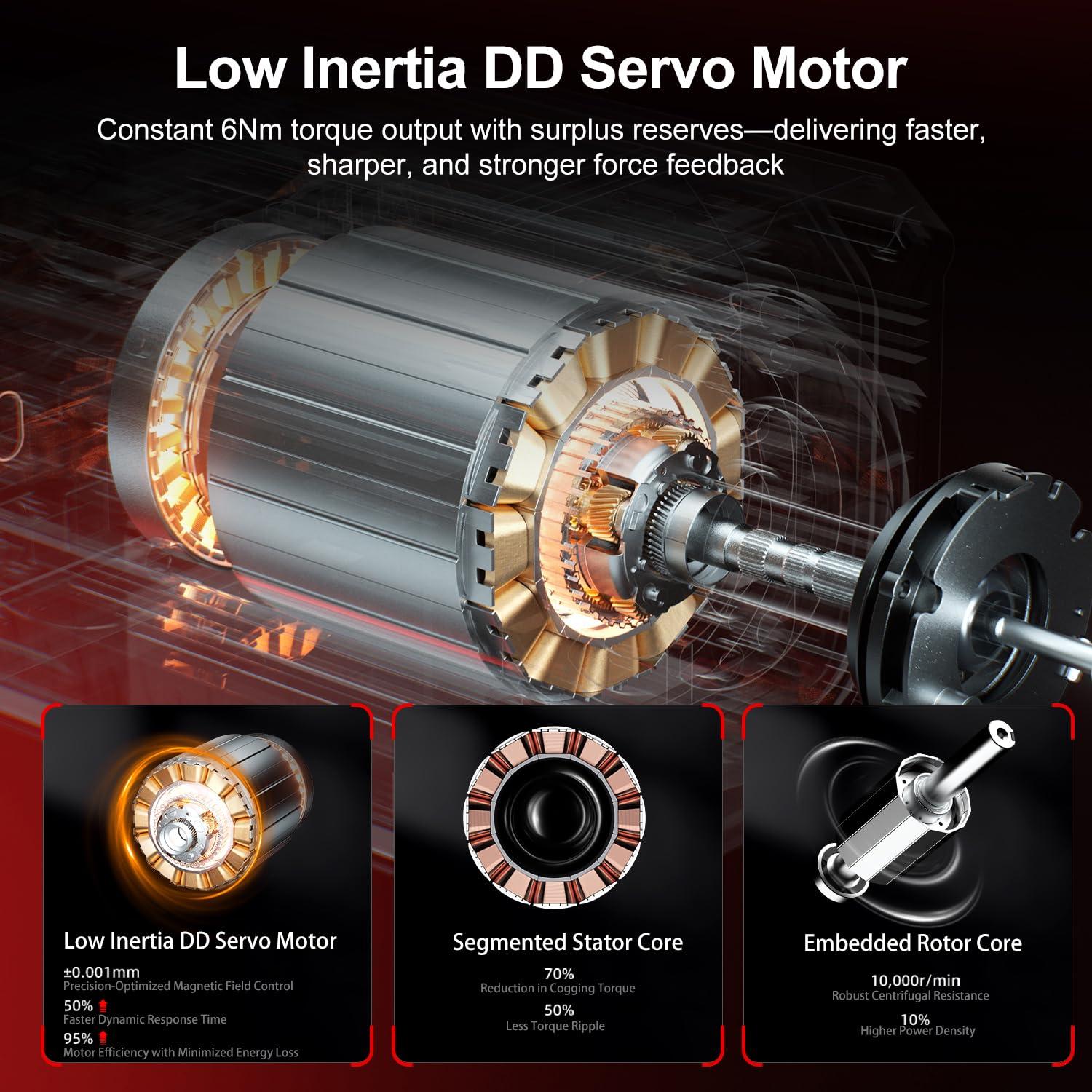 Base de Volante PXN VD6 Direct Drive 6Nm para PC