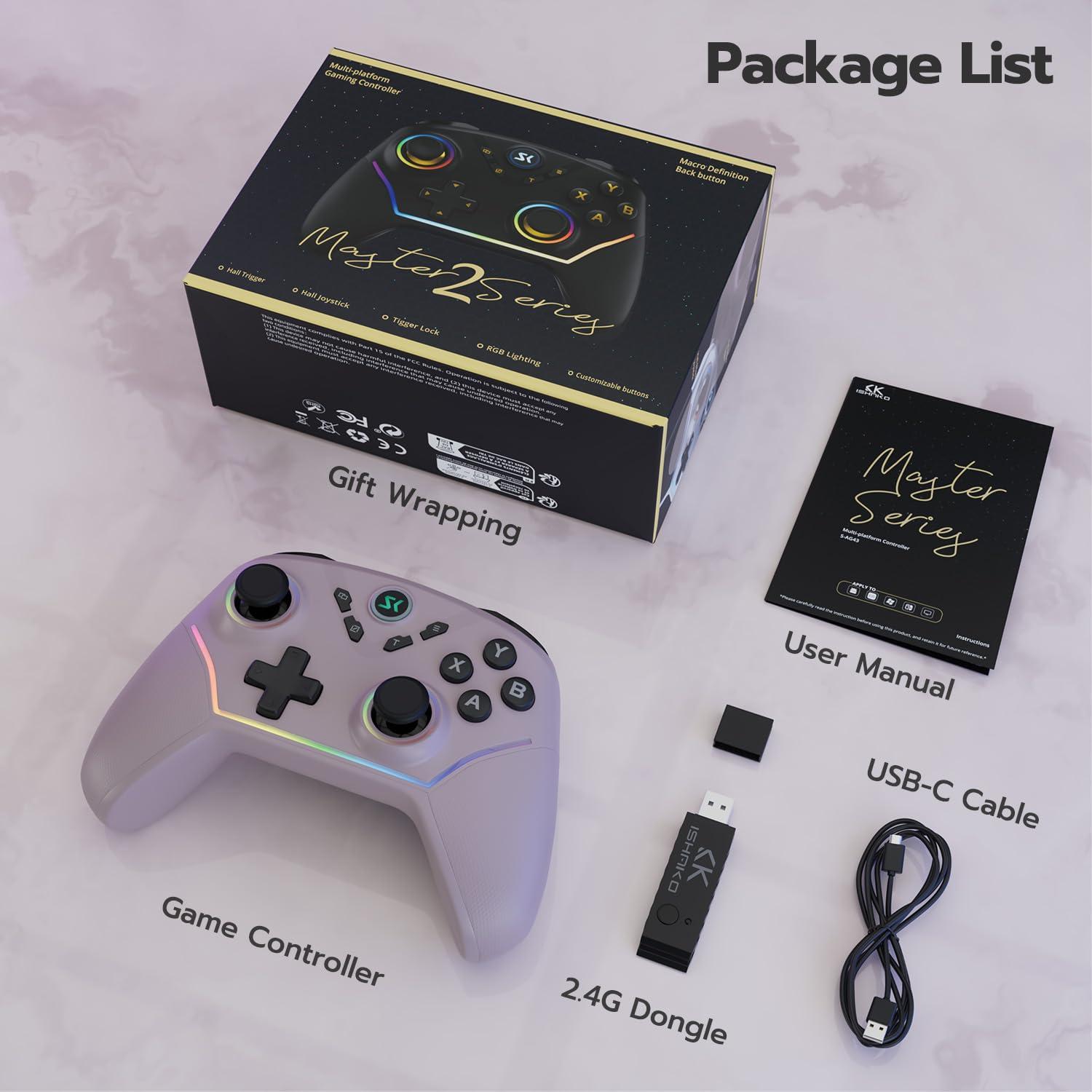 Controlador Inalámbrico ISHAKO para Juegos - 1000Hz, 1200mAh