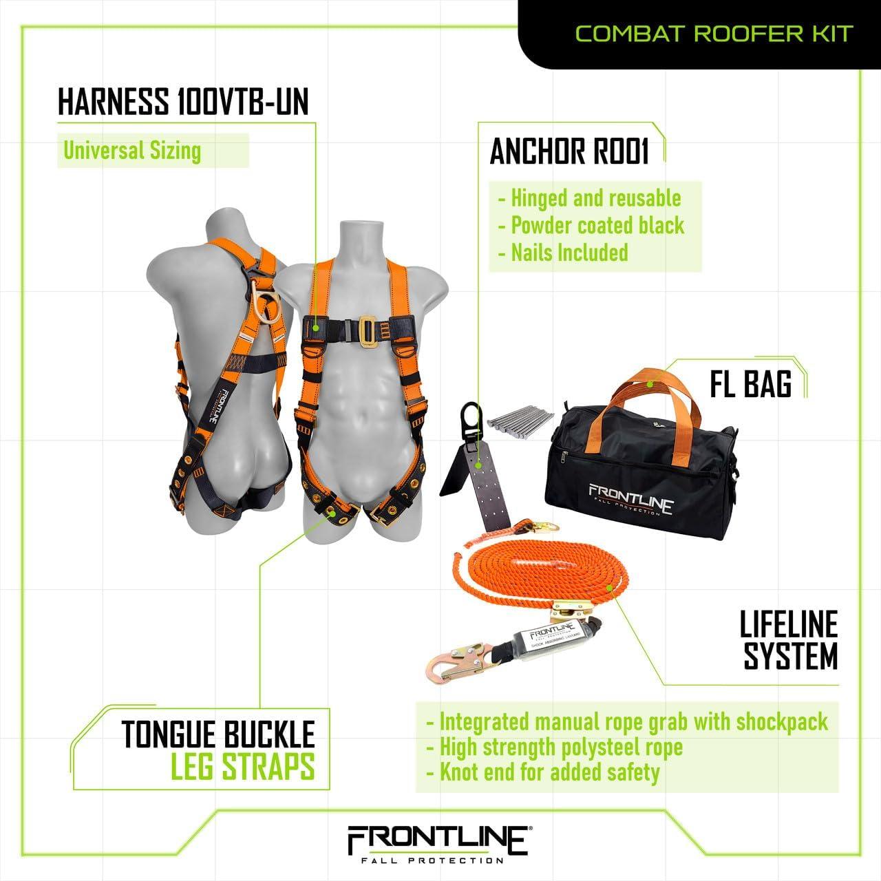 Kit de Protección contra Caídas Frontline Combat 15,24m