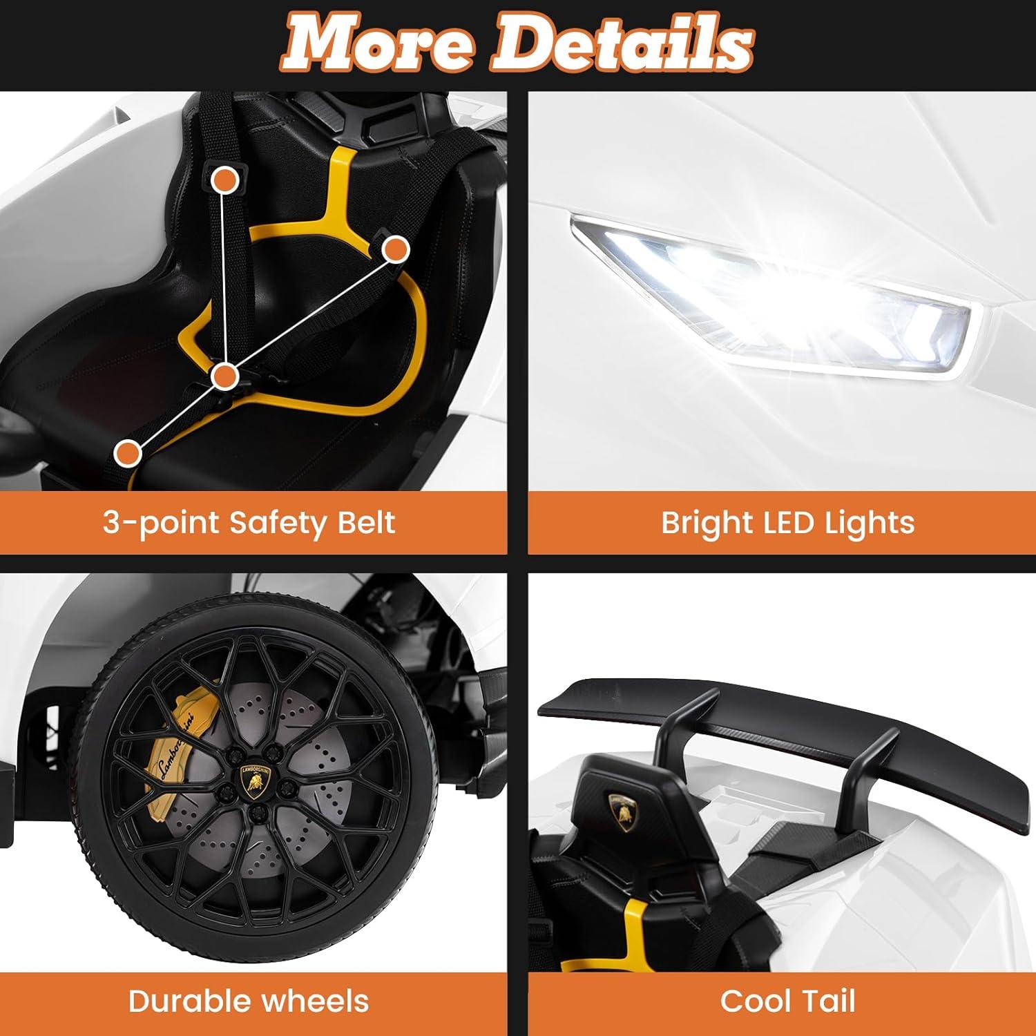 Coche Eléctrico Lamborghini Huracan INFANS 12V Control Remoto