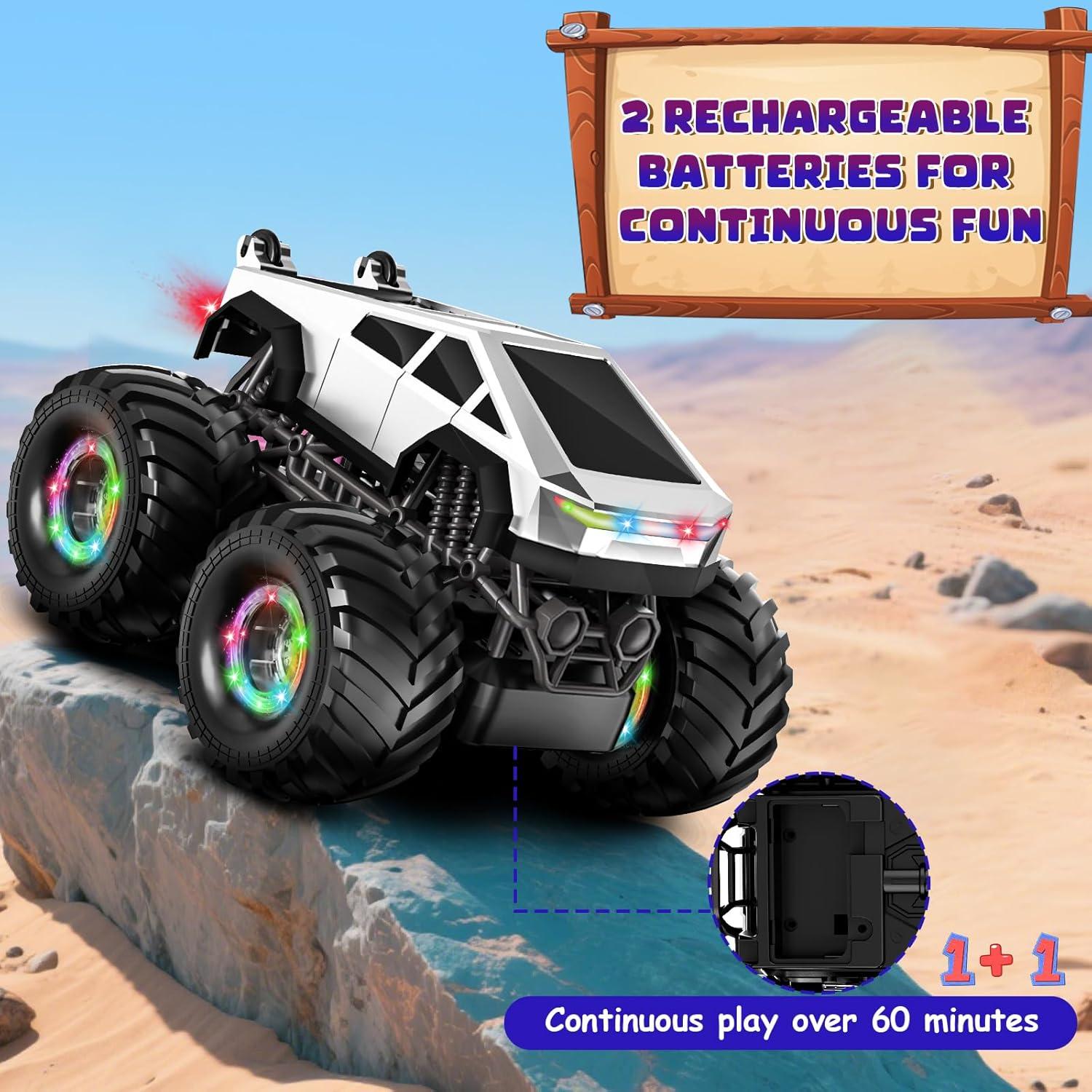 Coche RC Monstruo Tubkam 1:18 4WD Luz y Música Recargable