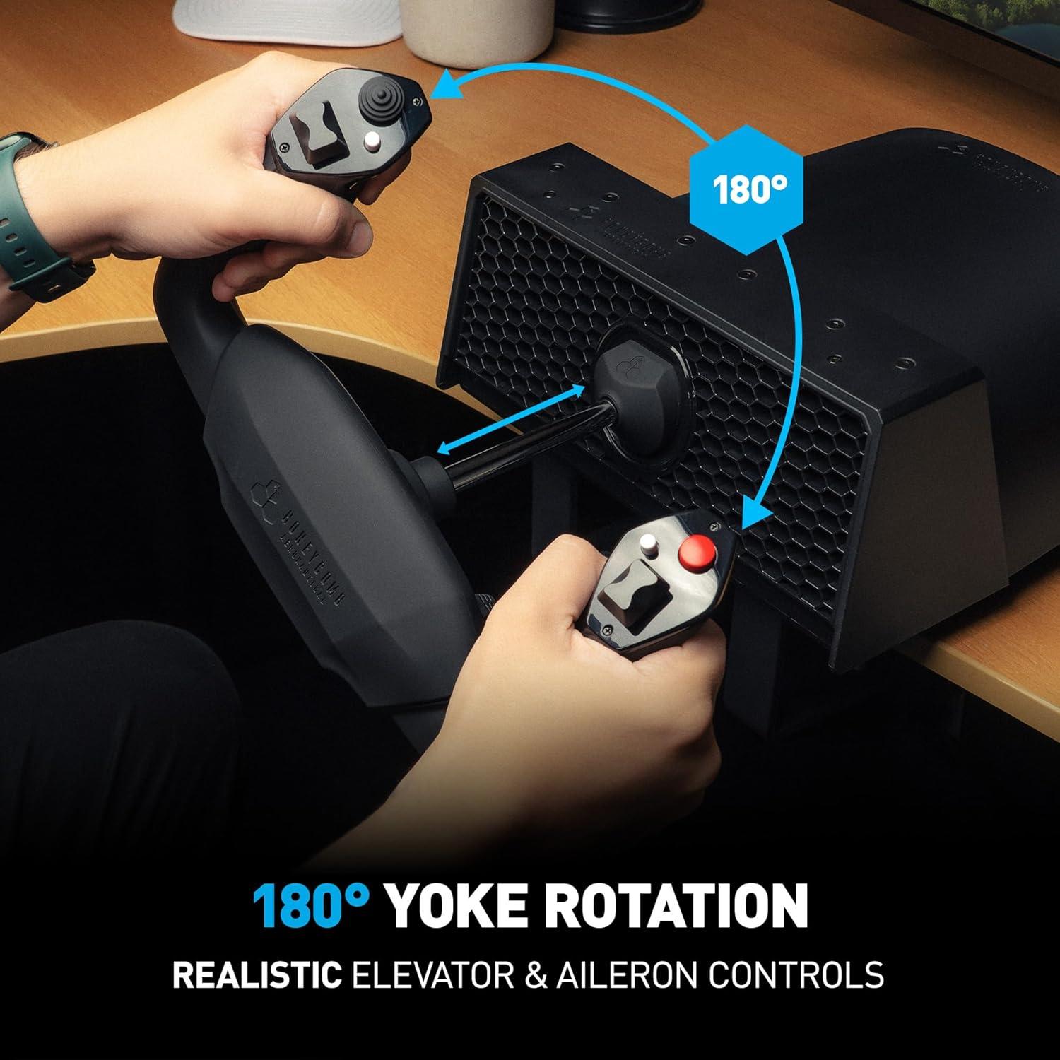 Yugo de Vuelo Honeycomb Alpha LITE - 180° Rotación, 4.49 kg