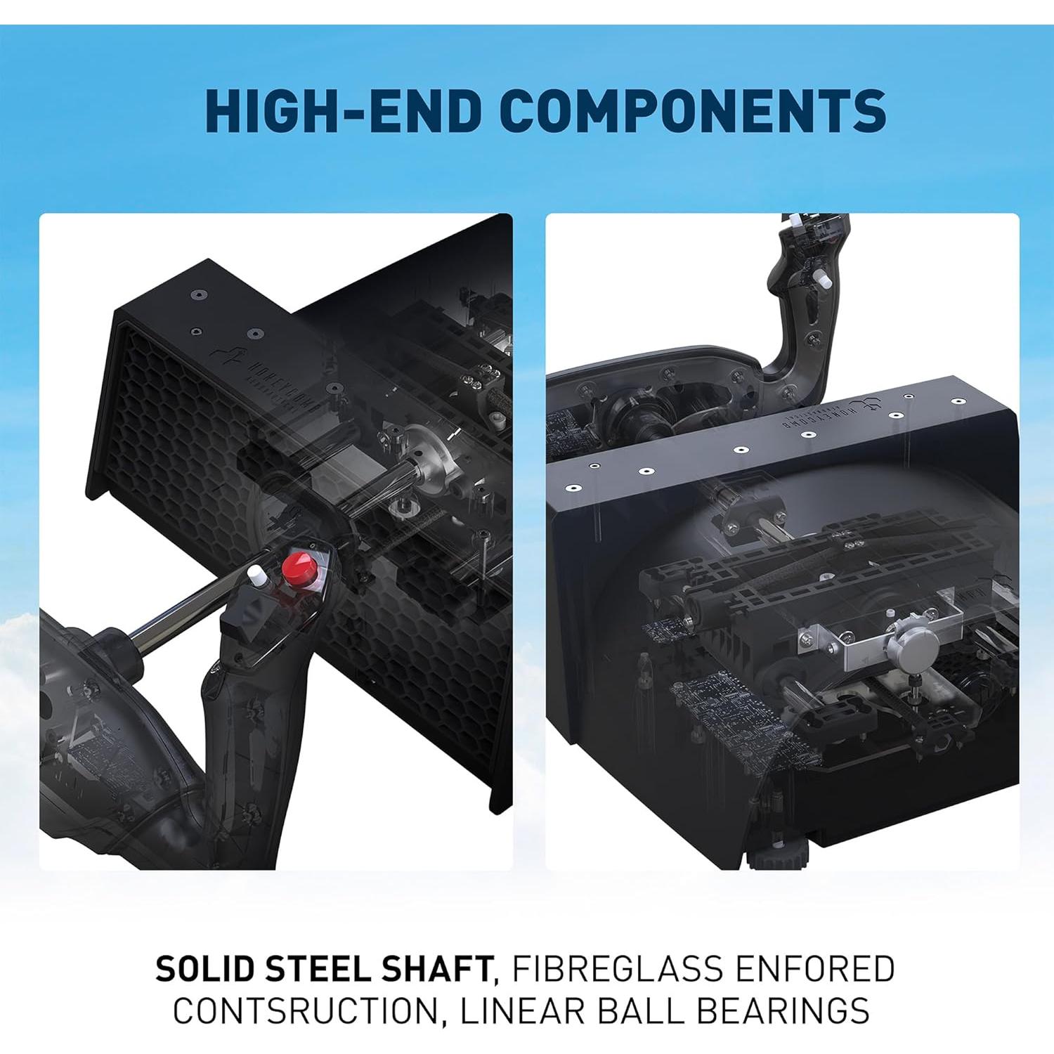 Yugo de Vuelo Honeycomb Alpha LITE - 180° Rotación, 4.49 kg