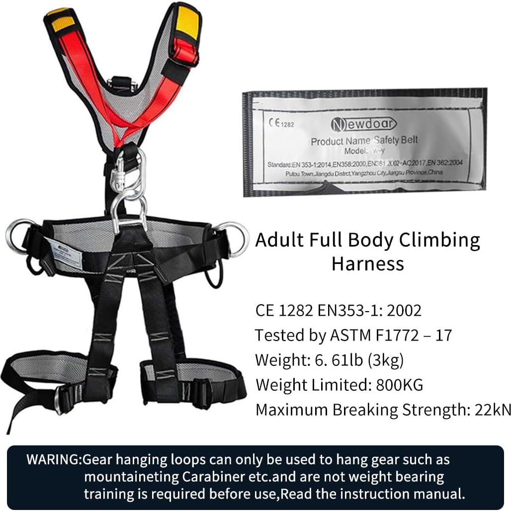 Arnés de Escalada NewDoar CE Ajustable 75-120 cm 22KN