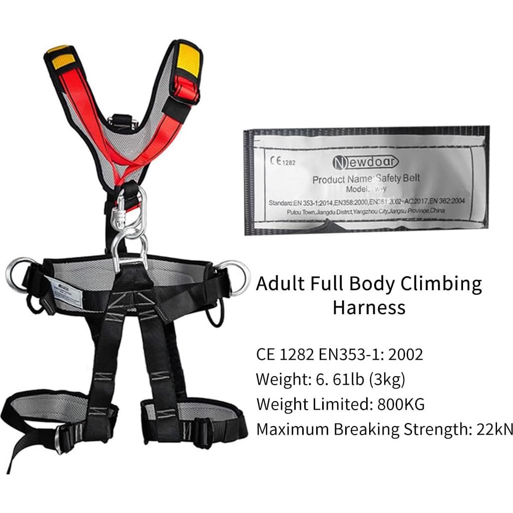 Arnés de Escalada NewDoar CE Ajustable 75-120 cm 22KN