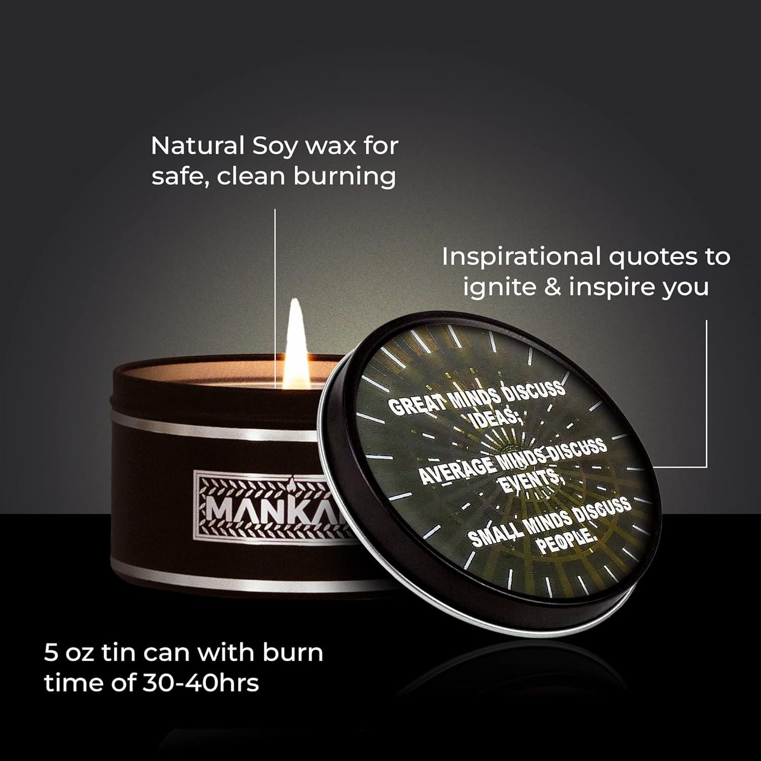 Set de 6 Velas Aromáticas Majestic Zen para Hombres - Cera de Soja