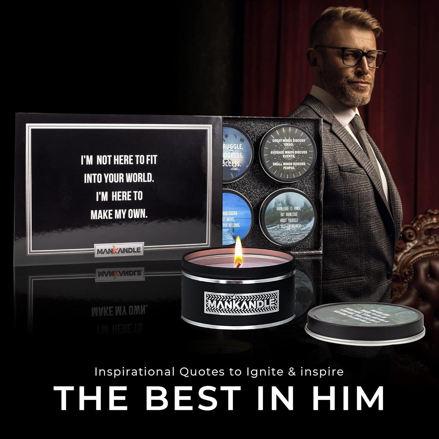 Set de 6 Velas Aromáticas Majestic Zen para Hombres - Cera de Soja