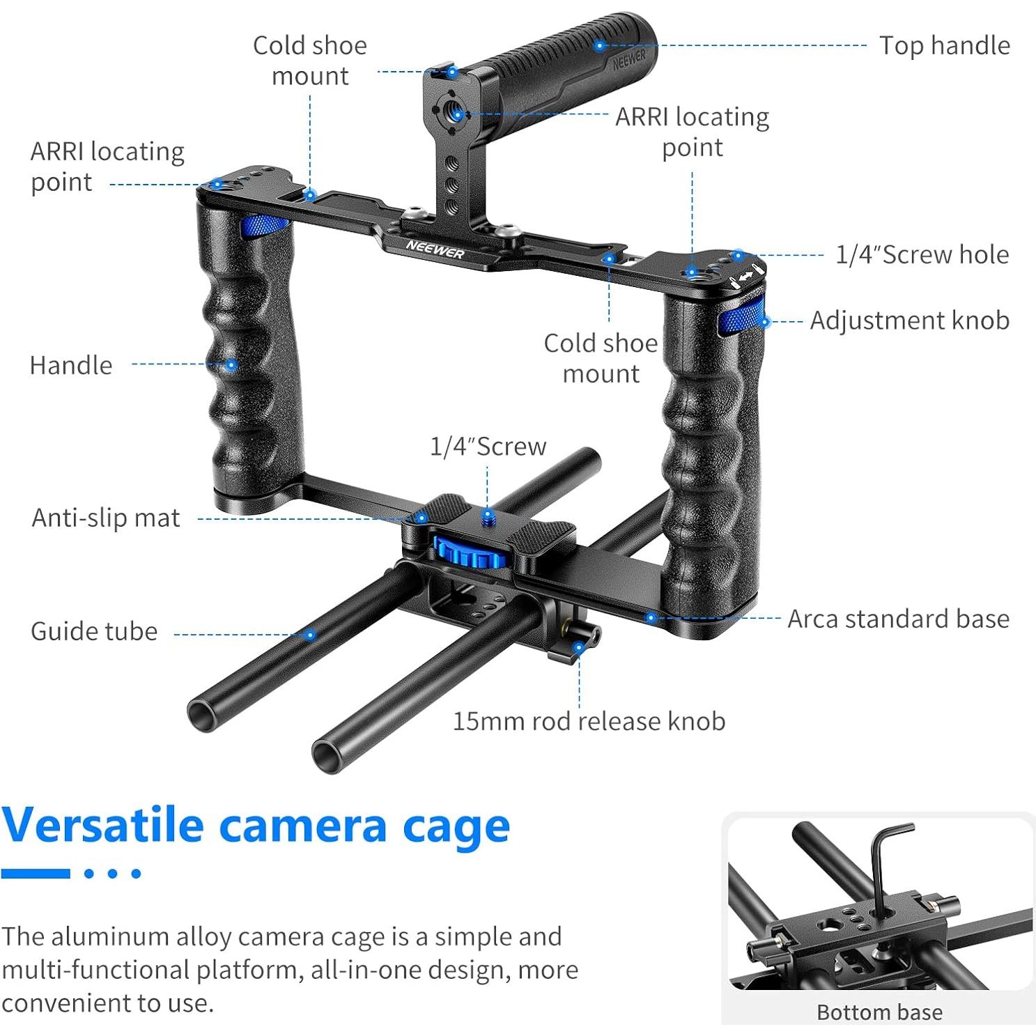 Jaula de Aluminio NEEWER para Cámara DSLR/Sin Espejo