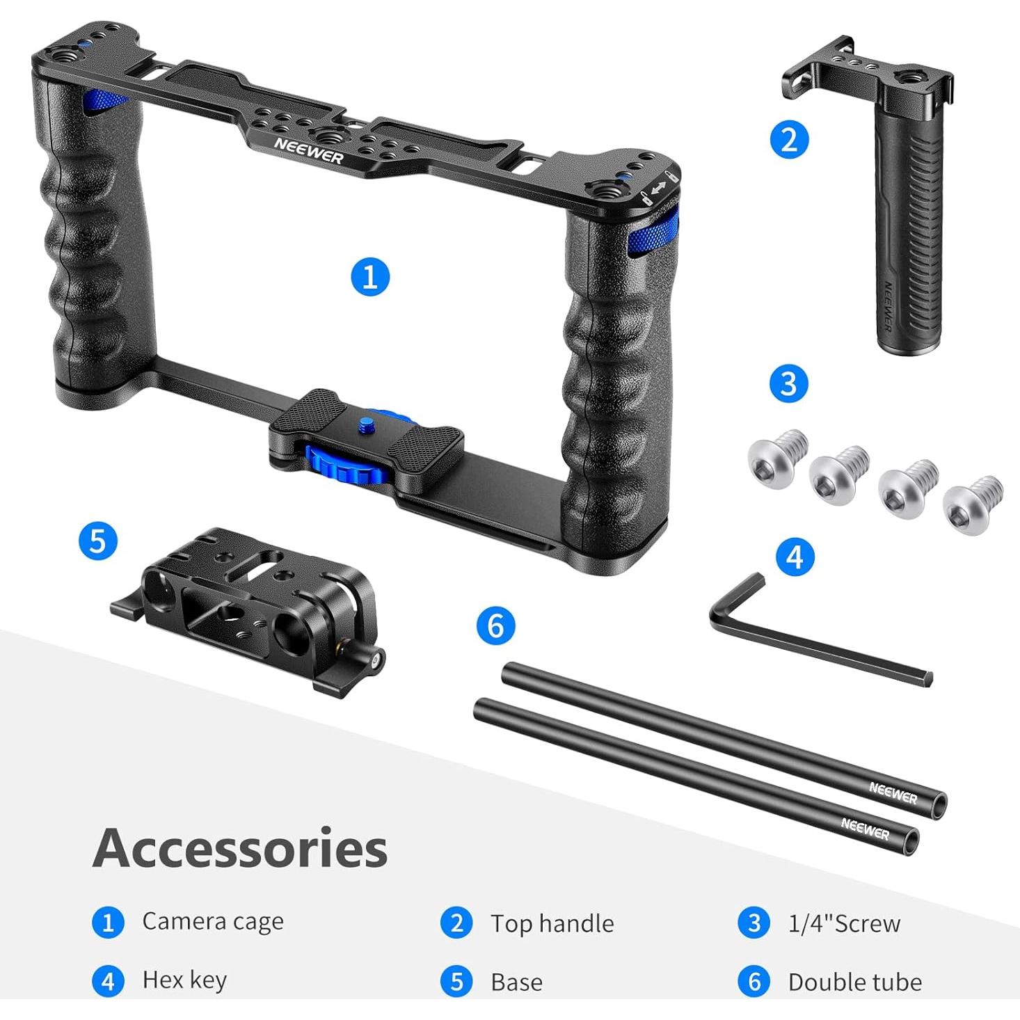 Jaula de Aluminio NEEWER para Cámara DSLR/Sin Espejo