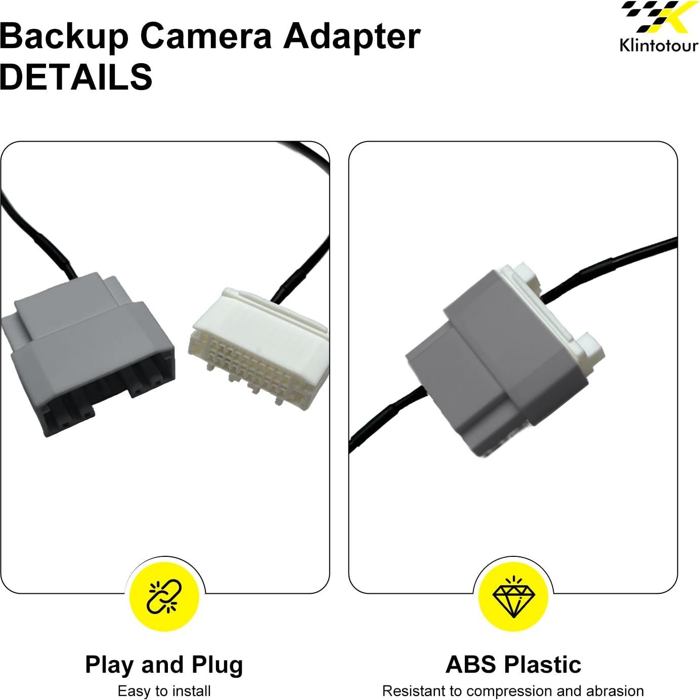 Adaptador de cámara de respaldo Klintotour para Chrysler/Dodge/Jeep