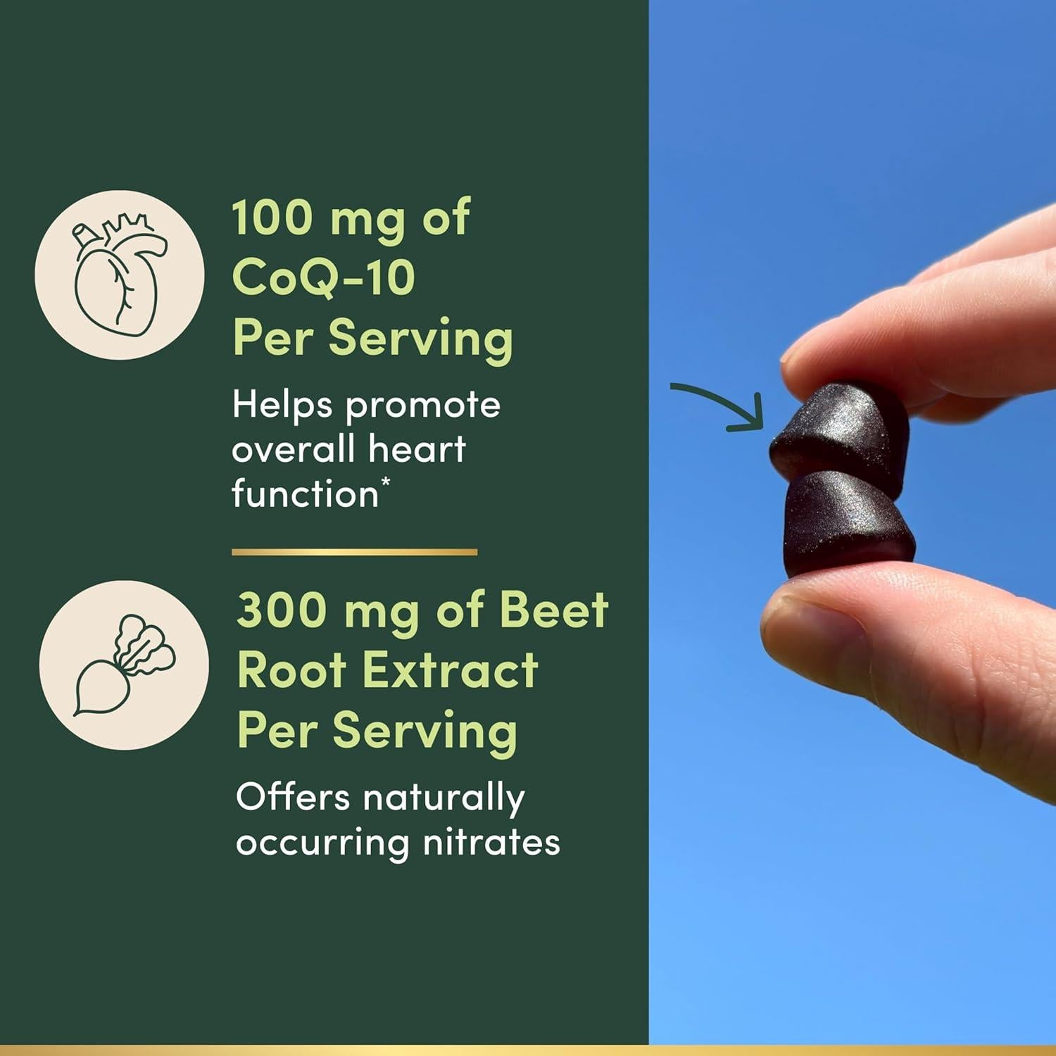 Gomitas de Remolacha y Co Q-10 Nature's Bounty 60 Unidades