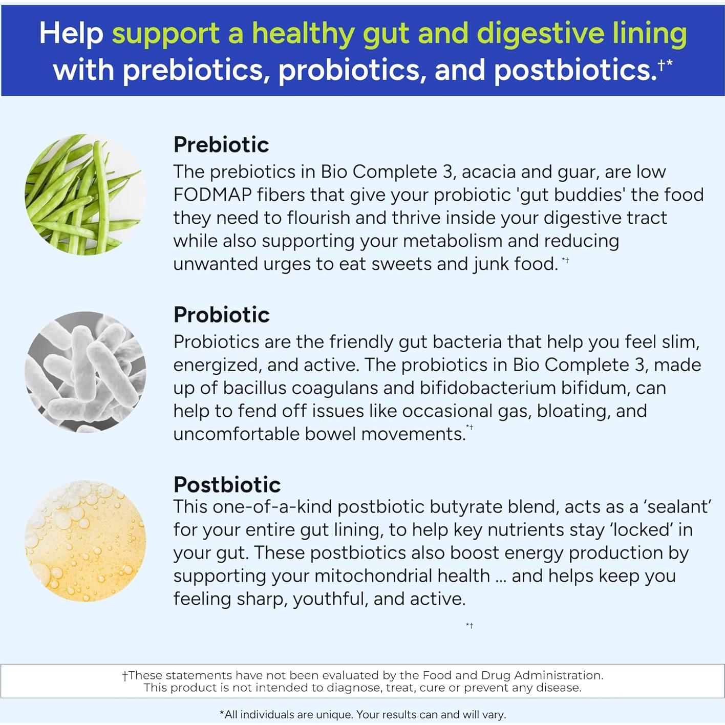 Probioticos Bio Complete 3 Gundry MD 30 Días Salud Digestiva