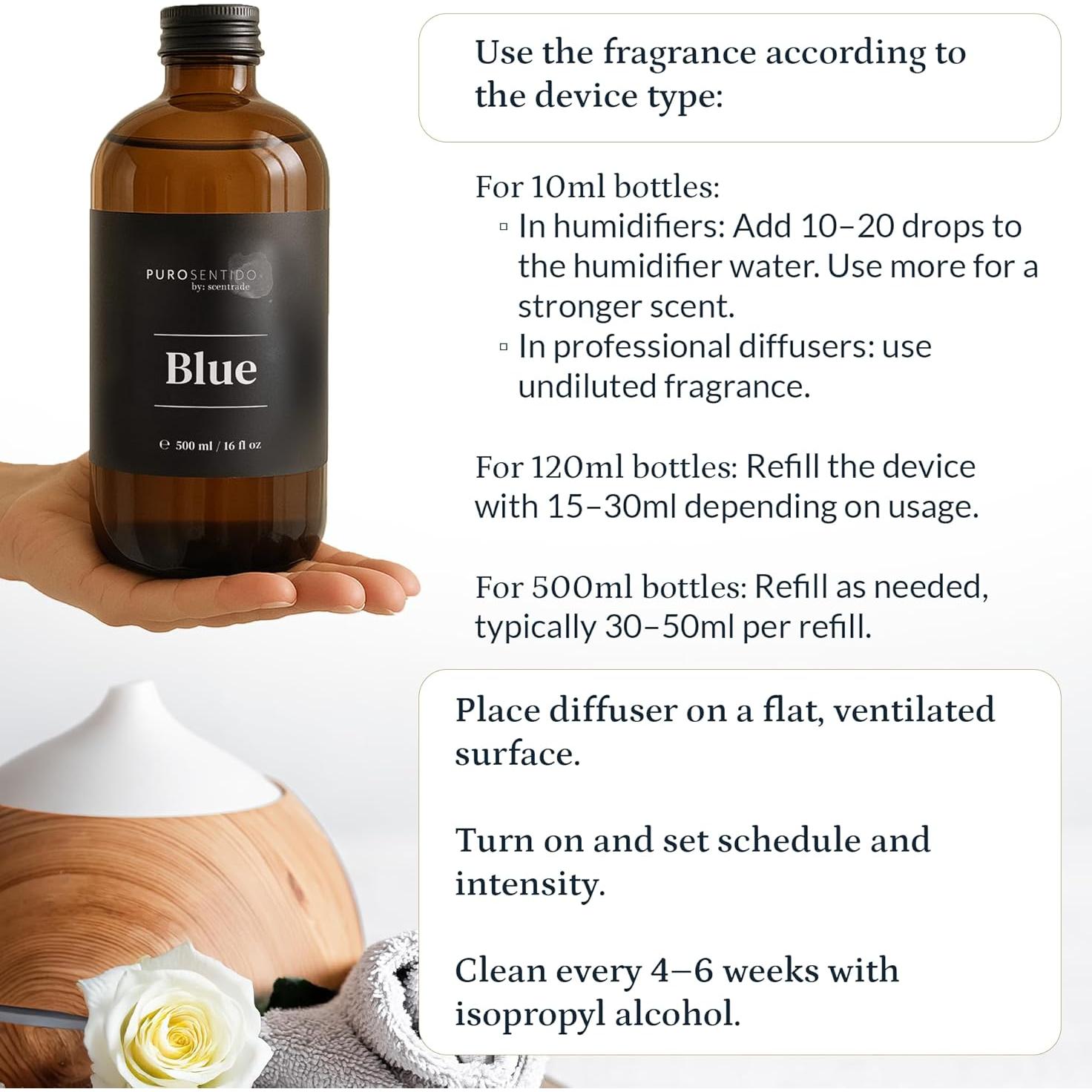 Aceite Esencial PuroSentido Aroma Azul 10 ml - Albaricoque, Coco, Vainilla