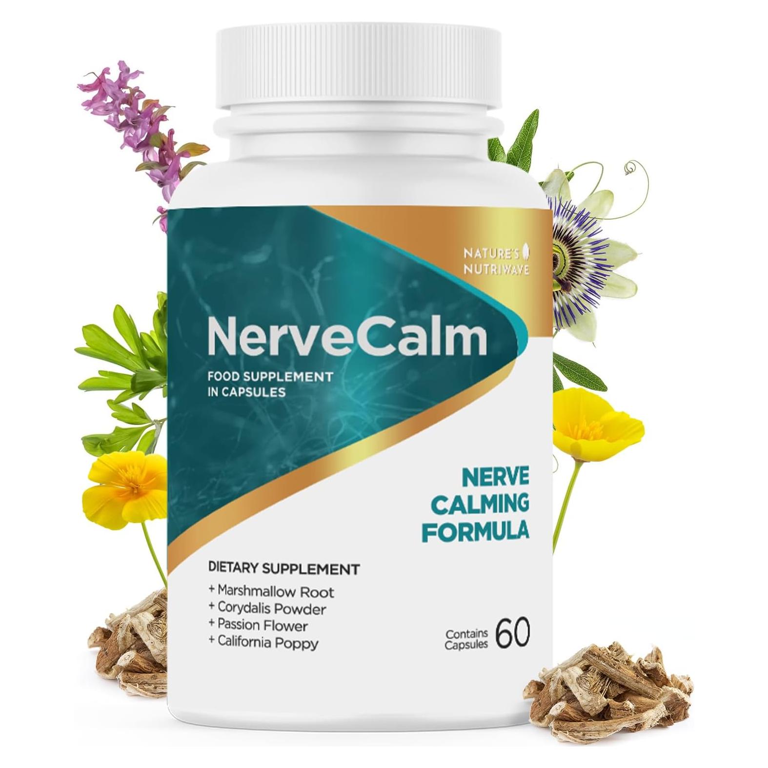 NerveCalm Suplemento Natural Calm 60 Cápsulas Veganas