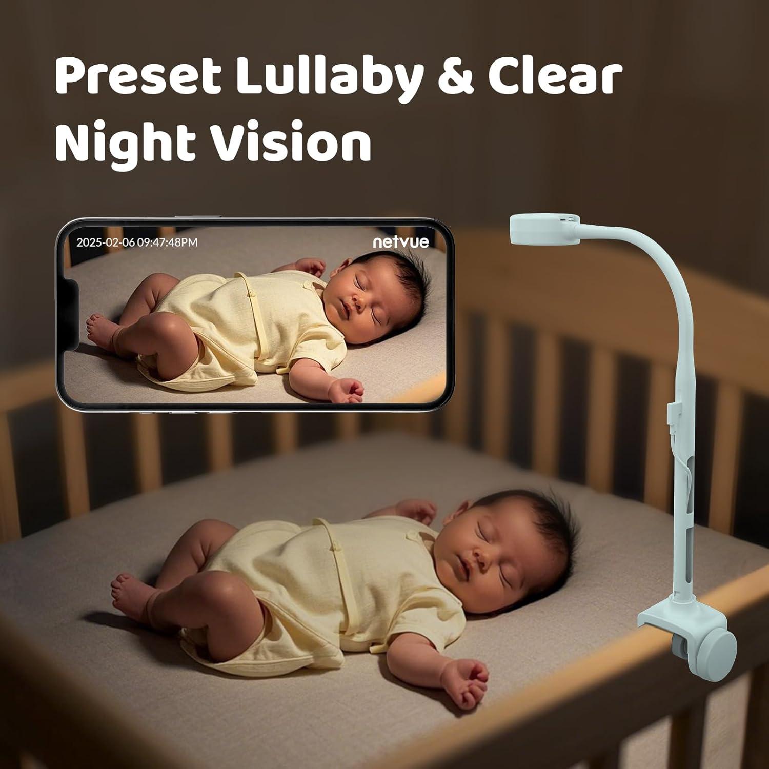 Cámara para Bebés NETVUE Peekababy 1080p Wi-Fi Azul