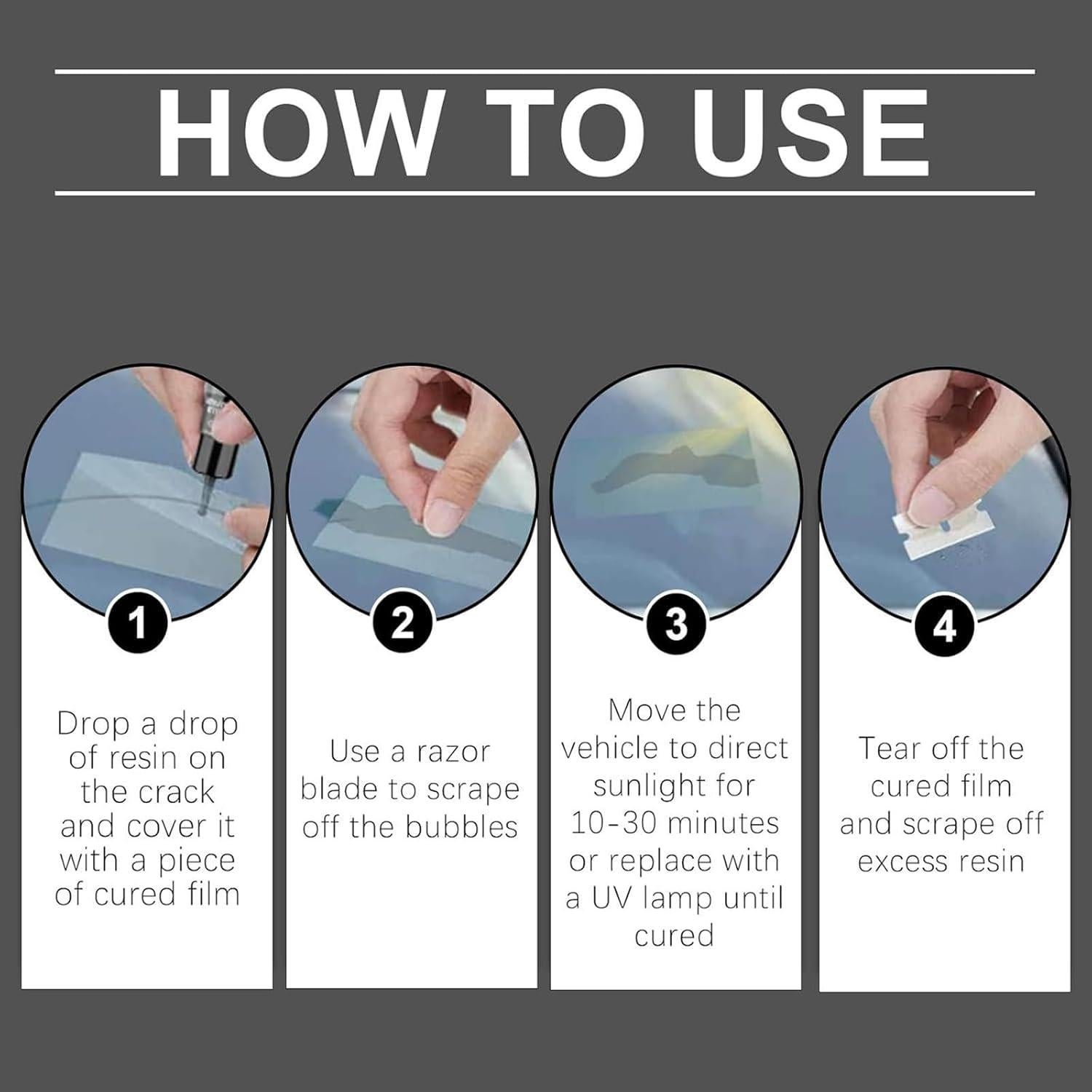 Kit de Reparación de Grietas en Parabrisas Flkaskf - 2 Unidades