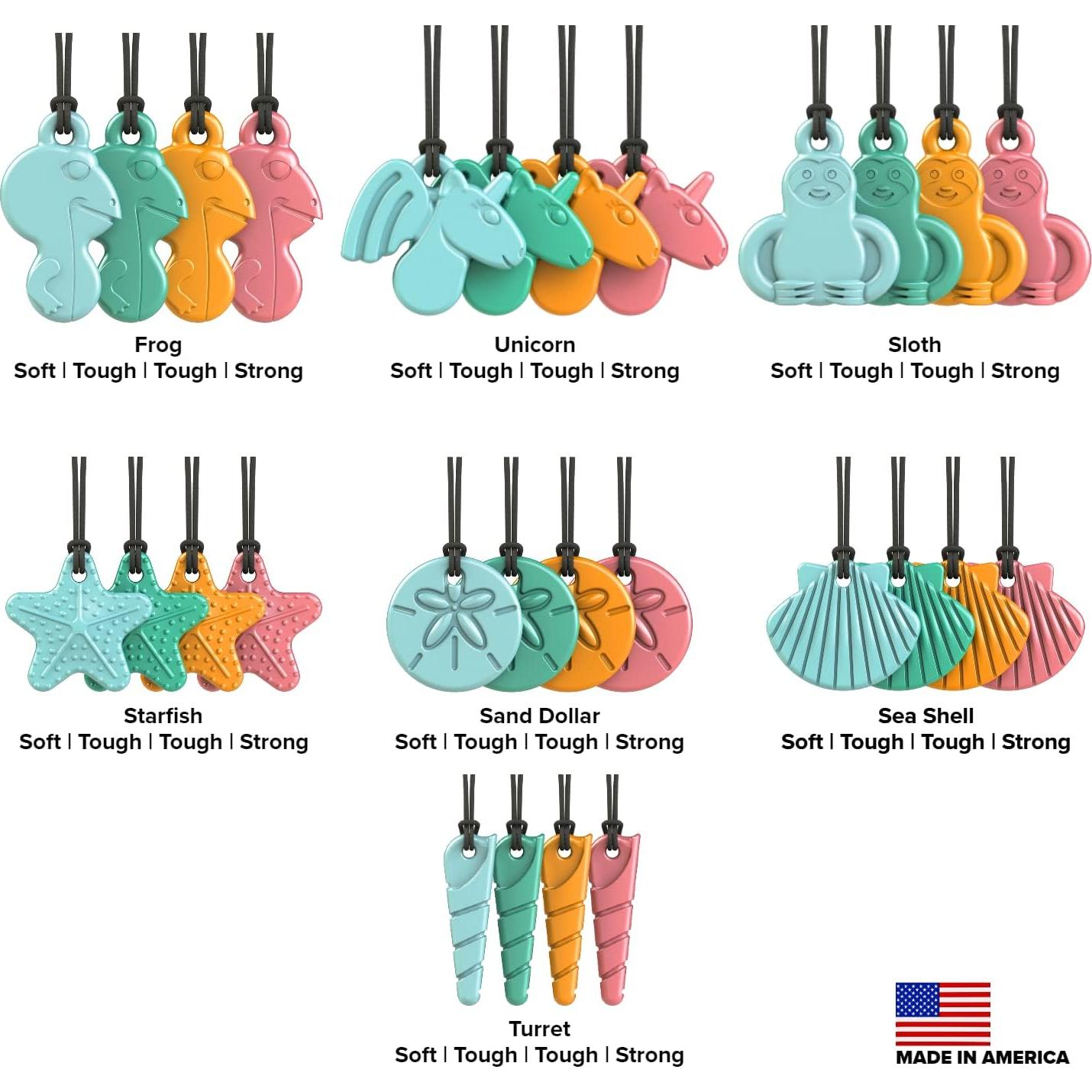 Collar Masticable Sensorial TalkTools - Alivio de Ansiedad Azul Rana