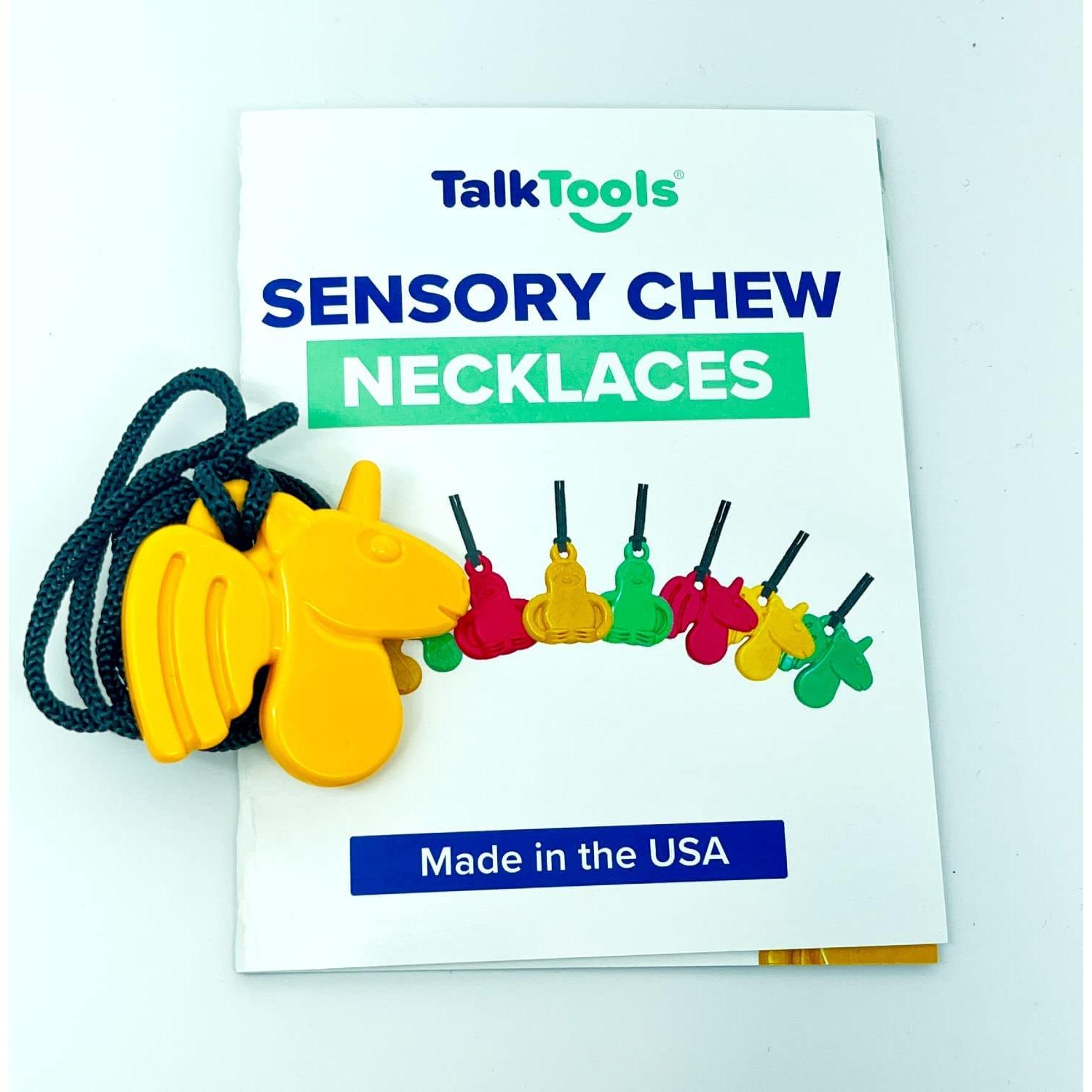 Collar Masticable Sensorial TalkTools - Alivio de Ansiedad Azul Rana