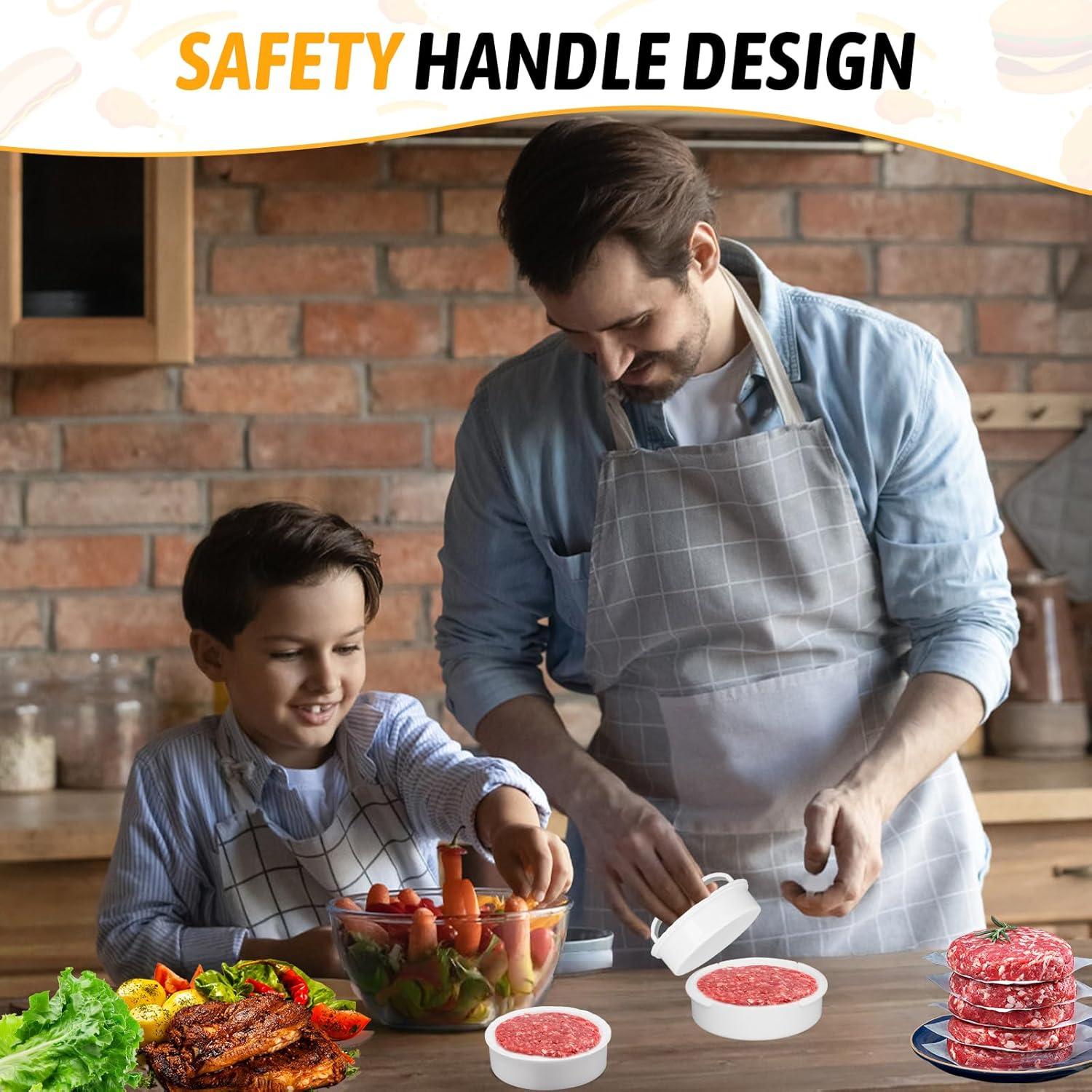 Prensa de Hamburguesa 3 en 1 Clidelan Antiadherente con 50 Papeles