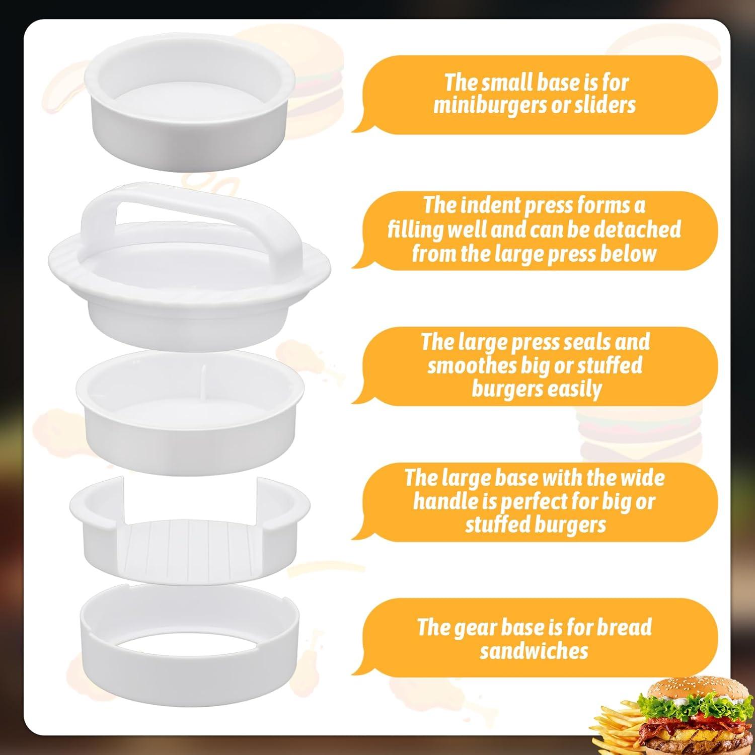 Prensa de Hamburguesa 3 en 1 Clidelan Antiadherente con 50 Papeles