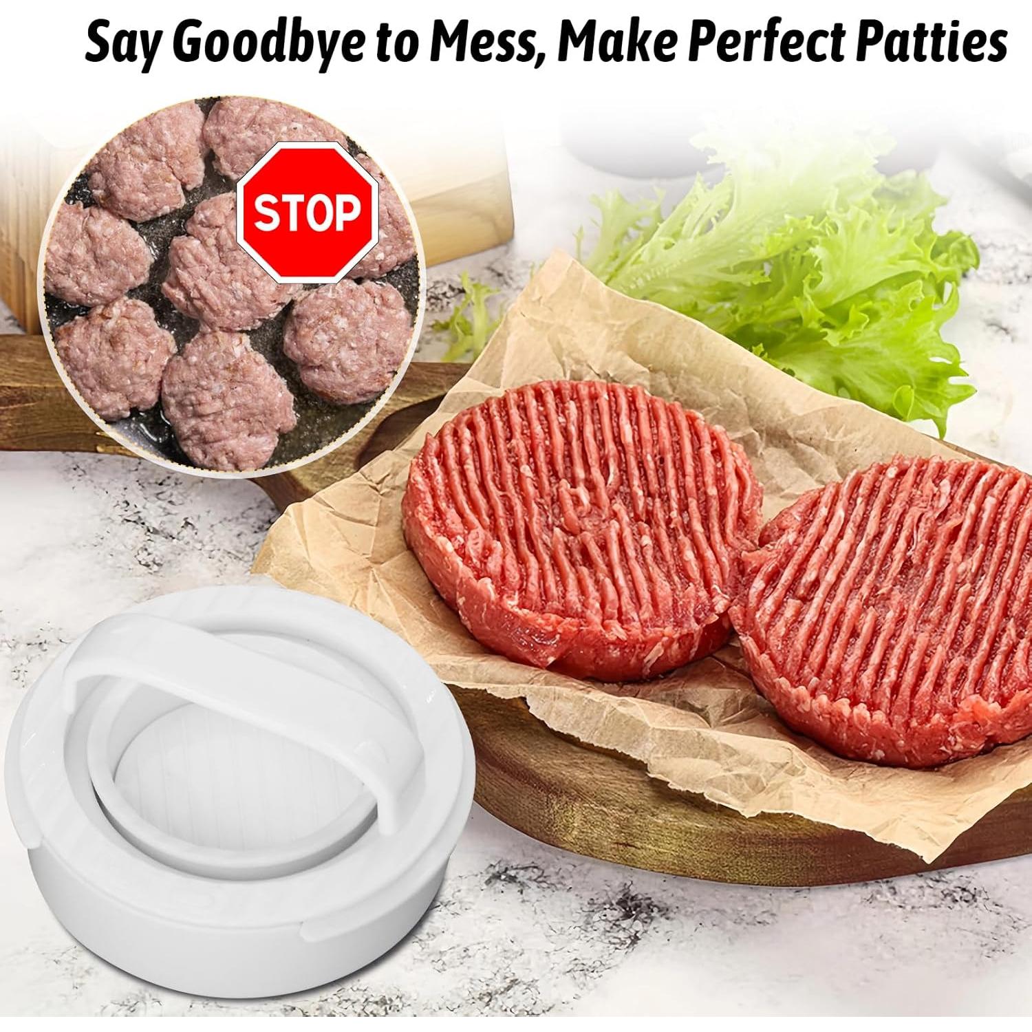 Prensa de Hamburguesa 3 en 1 Clidelan Antiadherente con 50 Papeles