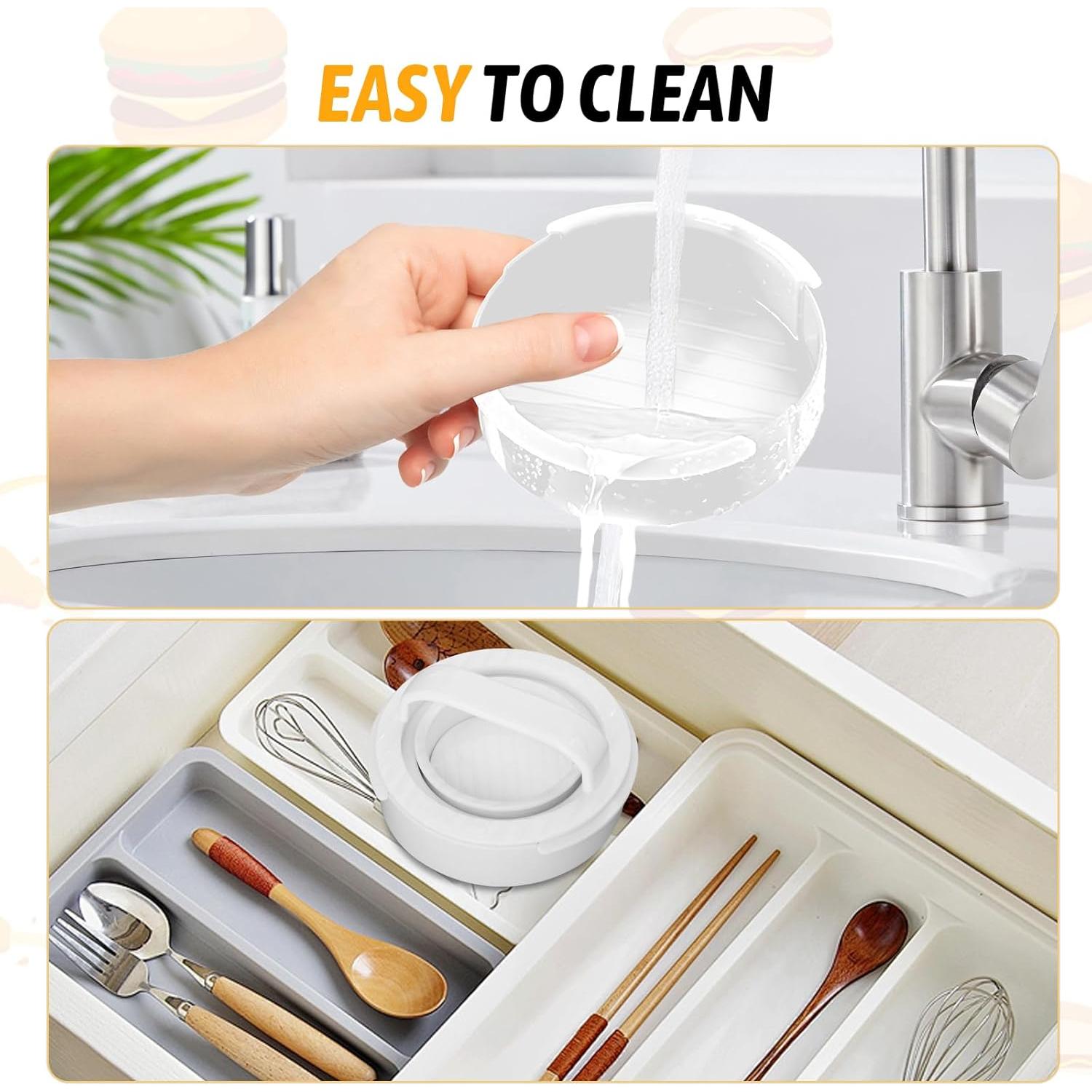 Prensa de Hamburguesa 3 en 1 Clidelan Antiadherente con 50 Papeles