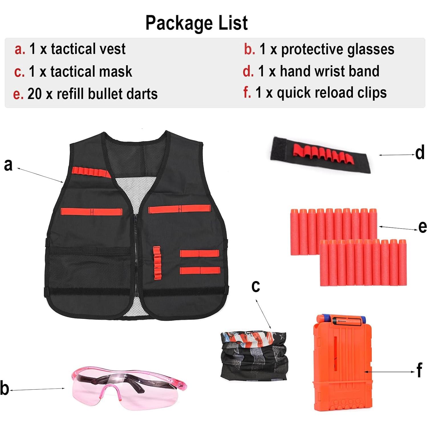 Kit Chaleco Táctico NERF con Dardos y Accesorios para Niños