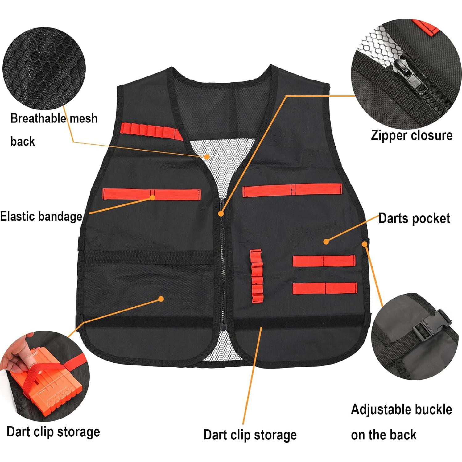 Kit Chaleco Táctico NERF con Dardos y Accesorios para Niños