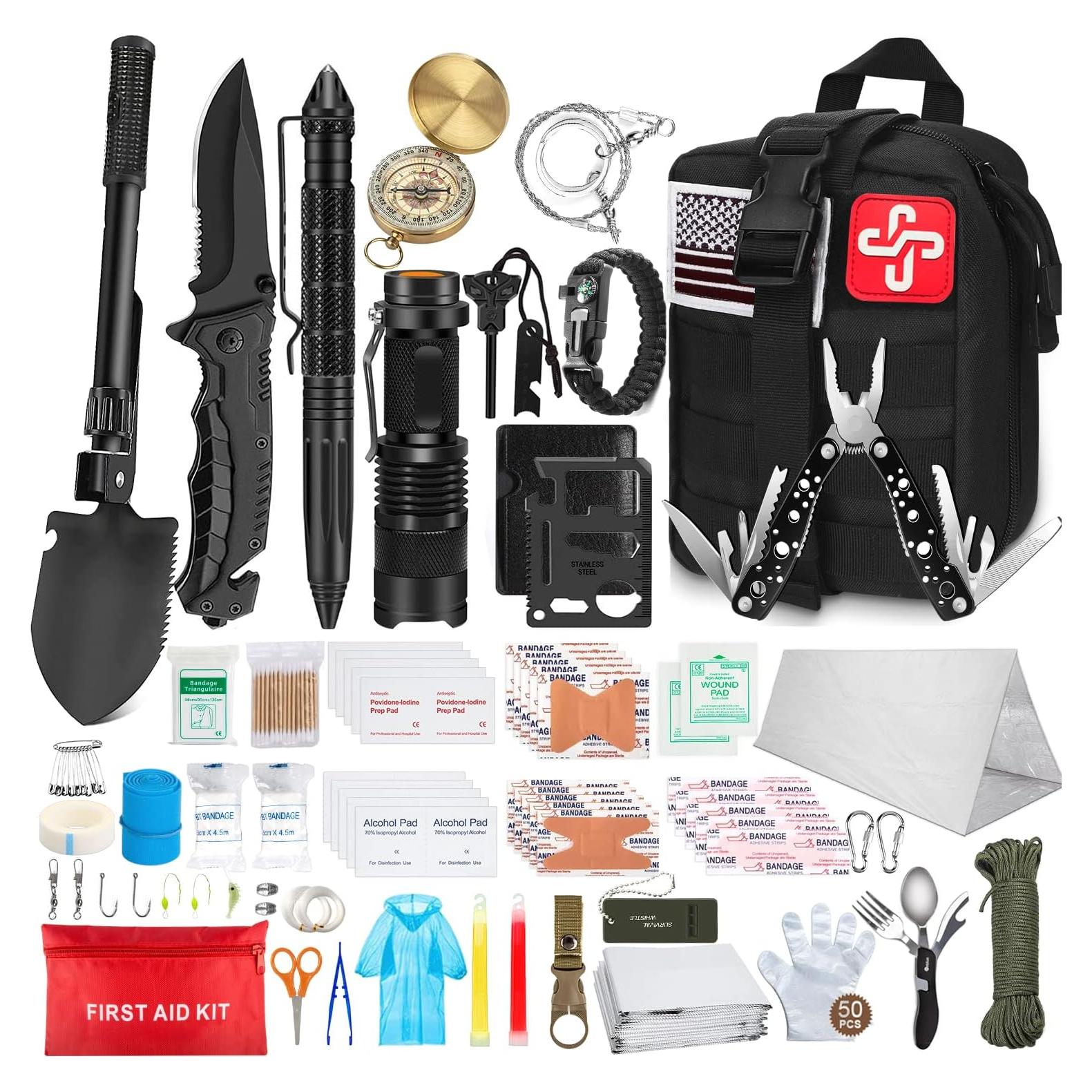 Kit de Supervivencia Taimasi 238 Piezas con Primeros Auxilios