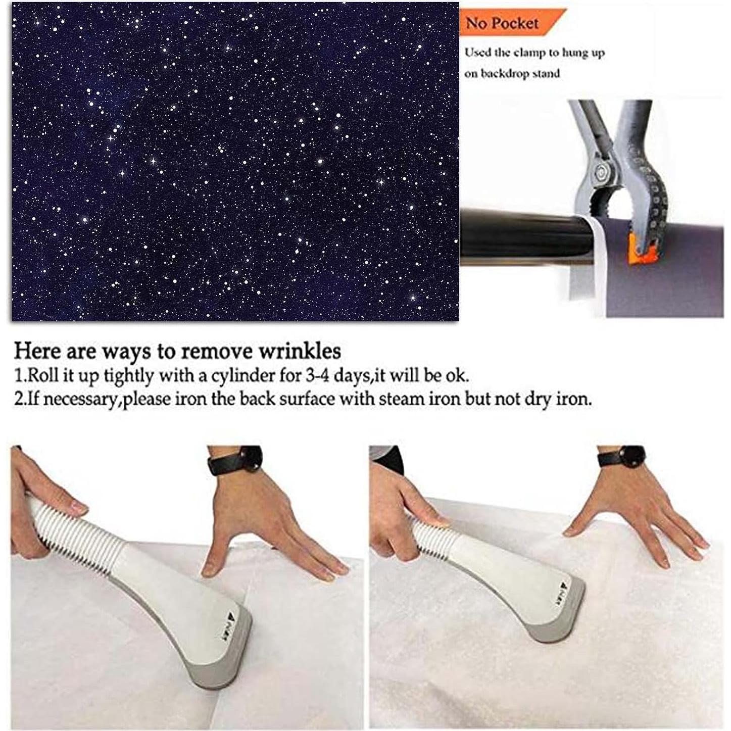 Fondo de Fotografía Estrellado 1.5x1 m Vinilo XLL