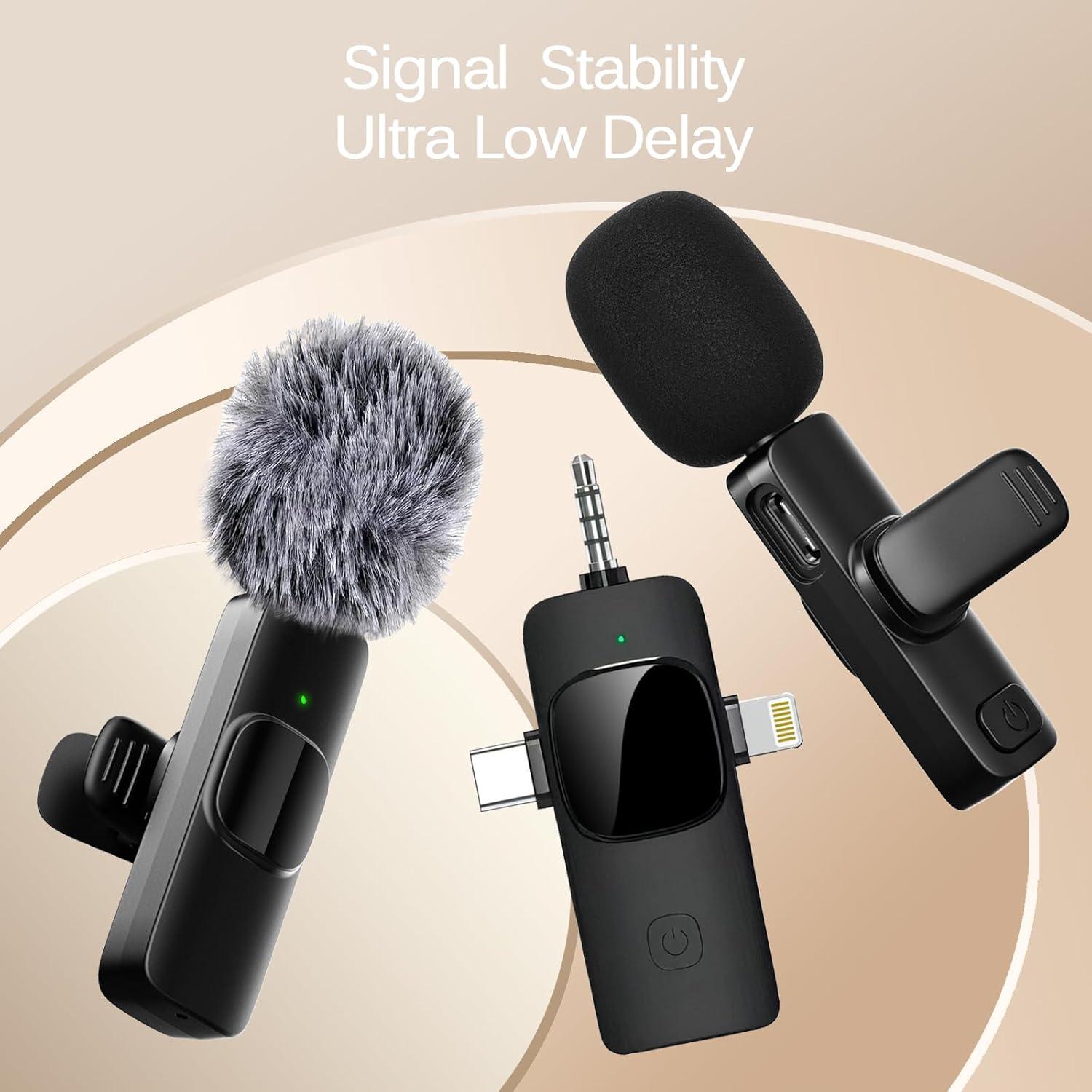 Micrófono Lavalier Inalámbrico LIZHUZHONG K9 para iPhone y iPad