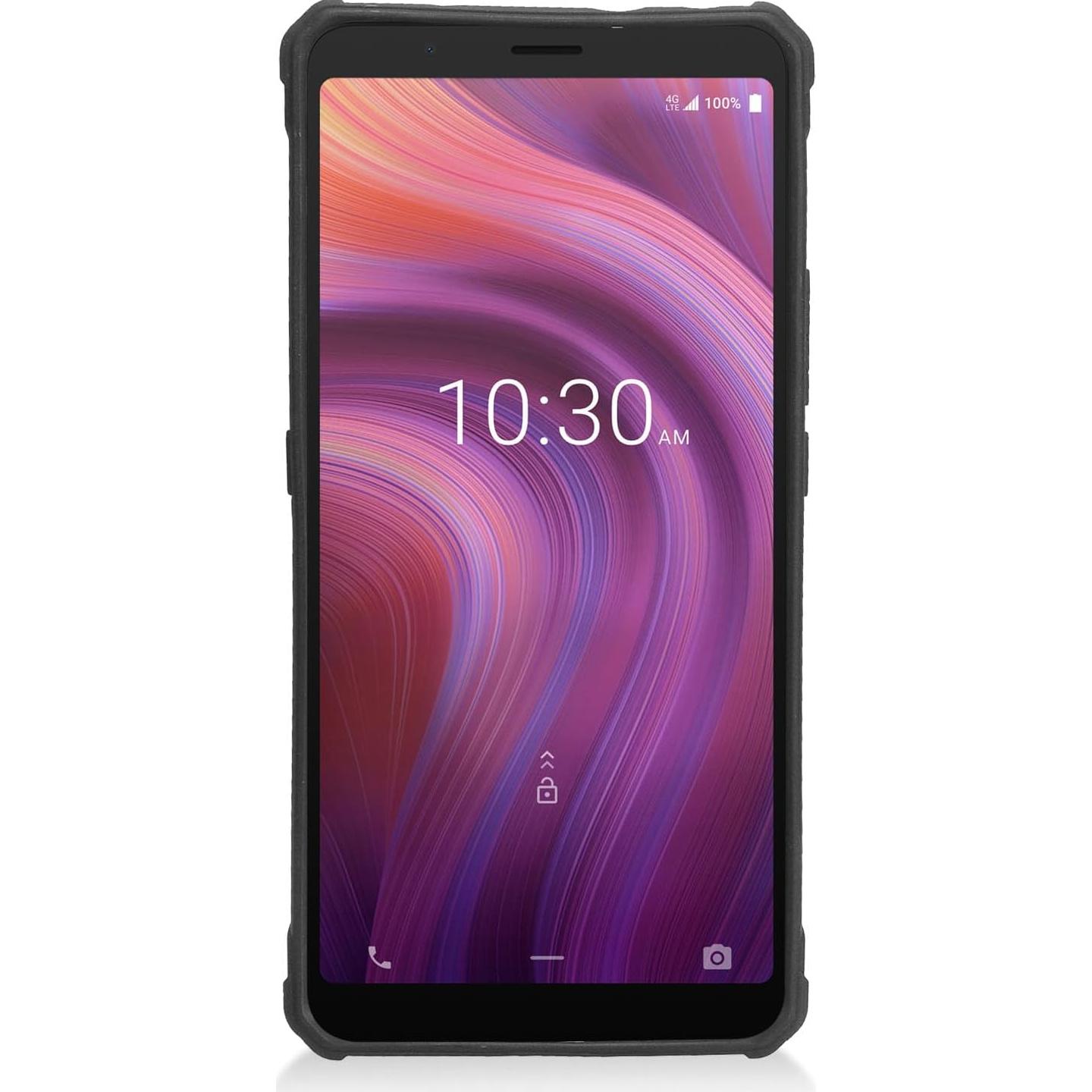 Carcasa híbrida denim CELZEN para Alcatel 3V 2019 - Marrón