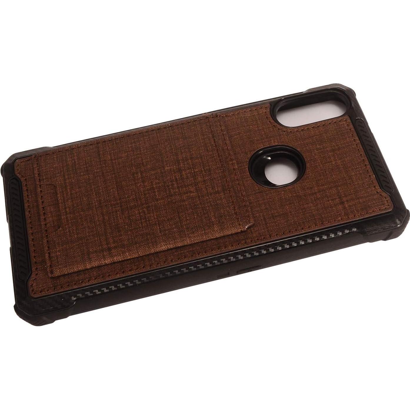 Carcasa híbrida denim CELZEN para Alcatel 3V 2019 - Marrón