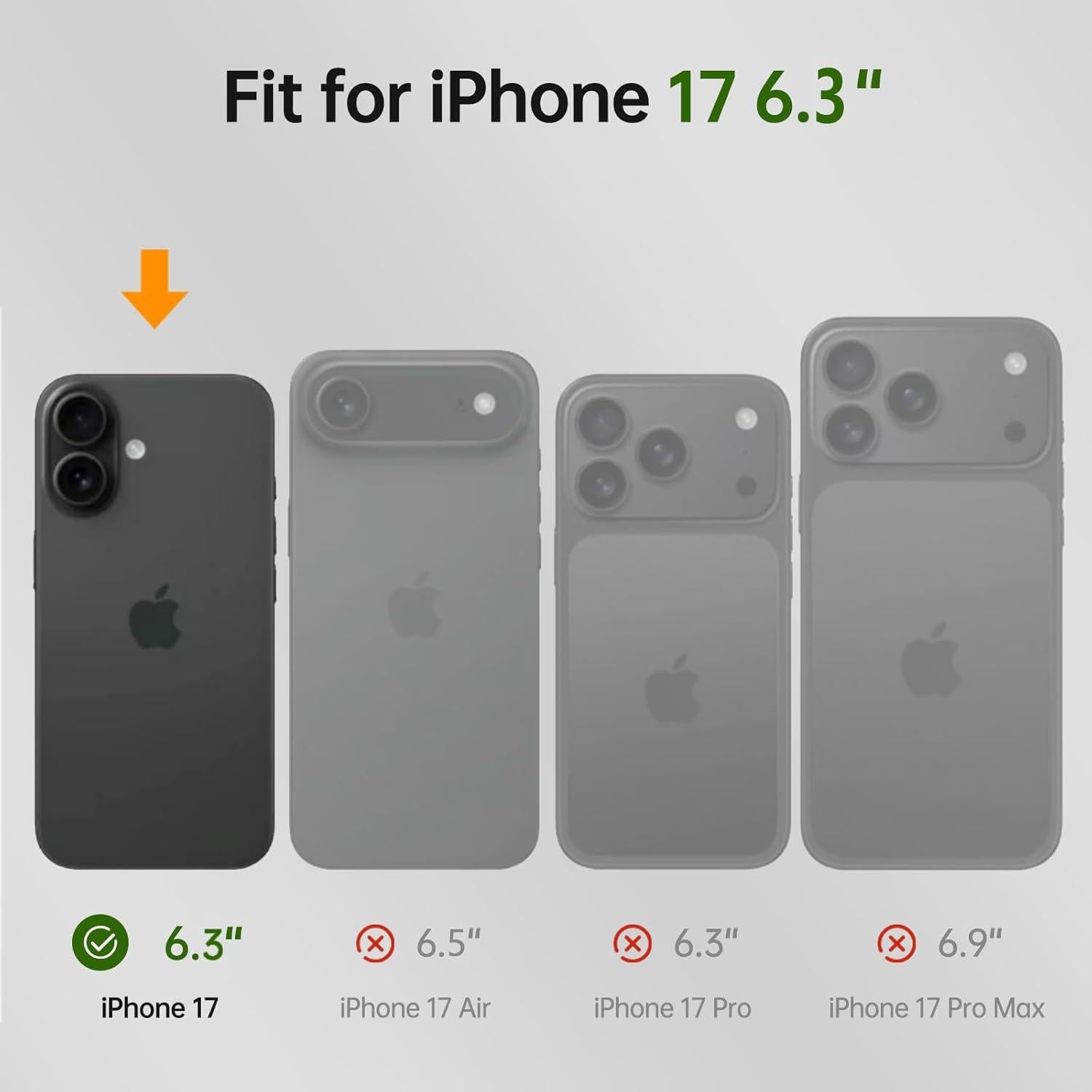 Funda billetera FLIPALM para iPhone 17, cuero PU, negro