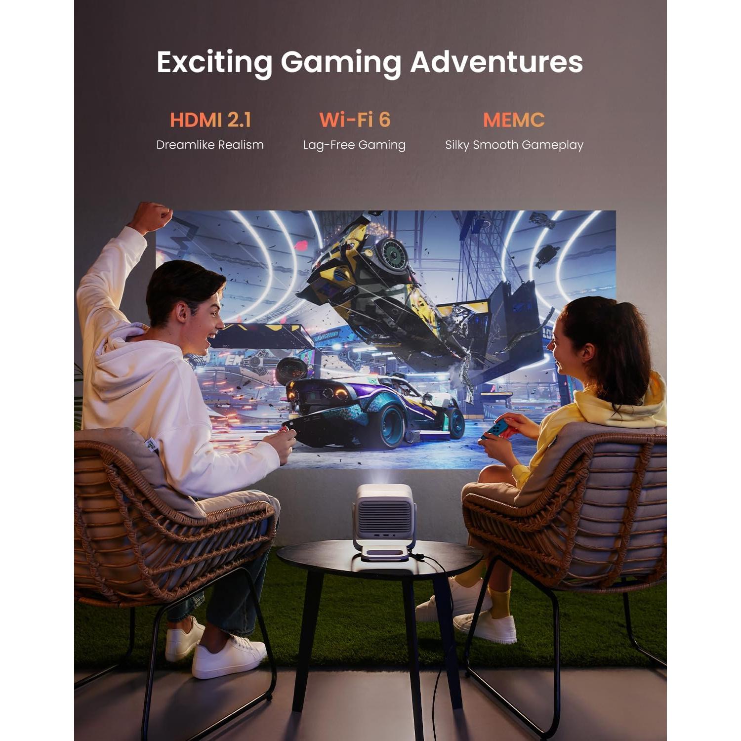 Proyector Portátil JMGO N1 1080P FHD, Soporta 4K, 800 Lúmenes