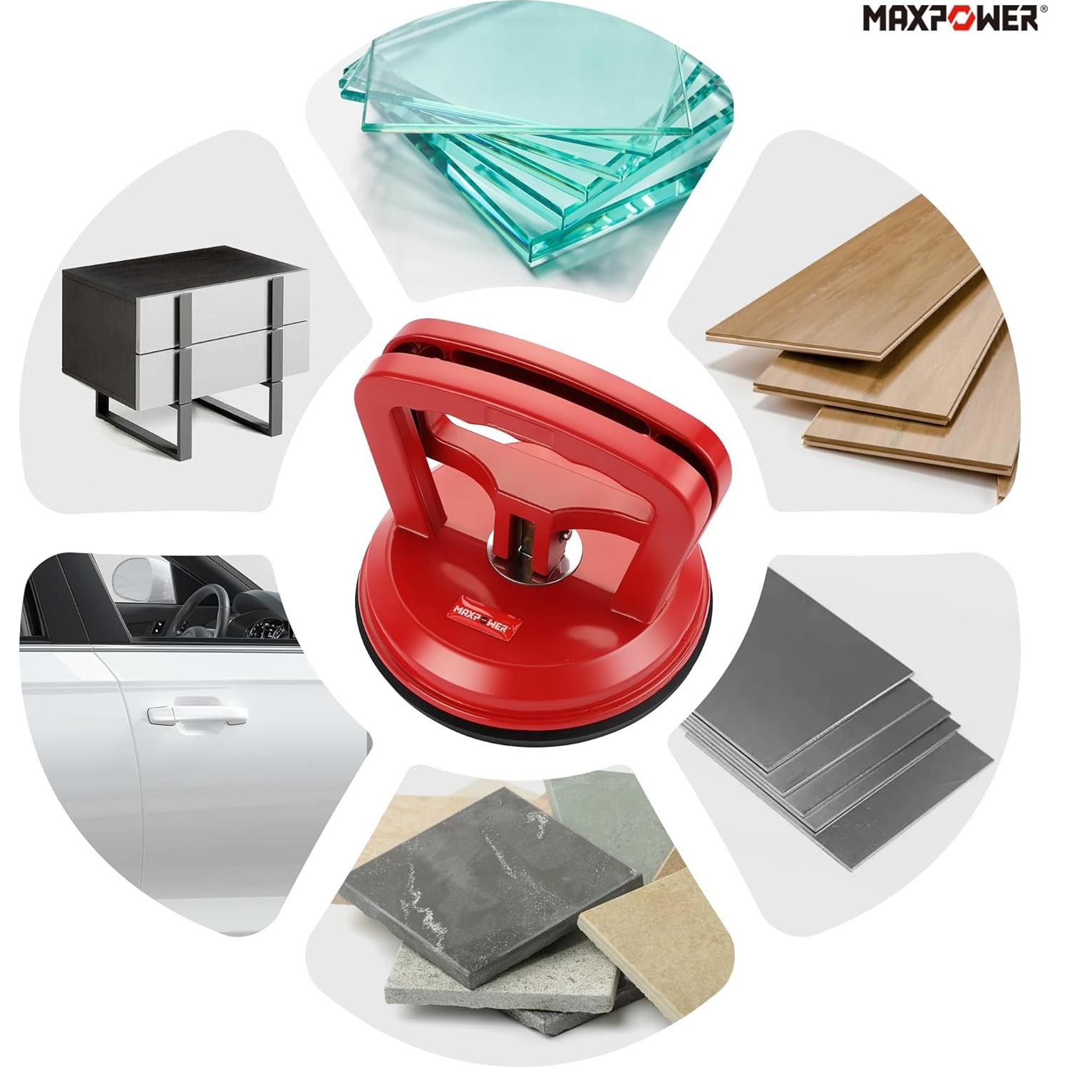 Elevador de Ventosa MAXPOWER 120 mm 49.9 kg Rojo