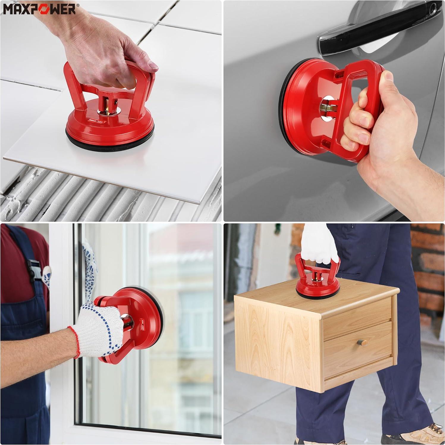 Elevador de Ventosa MAXPOWER 120 mm 49.9 kg Rojo