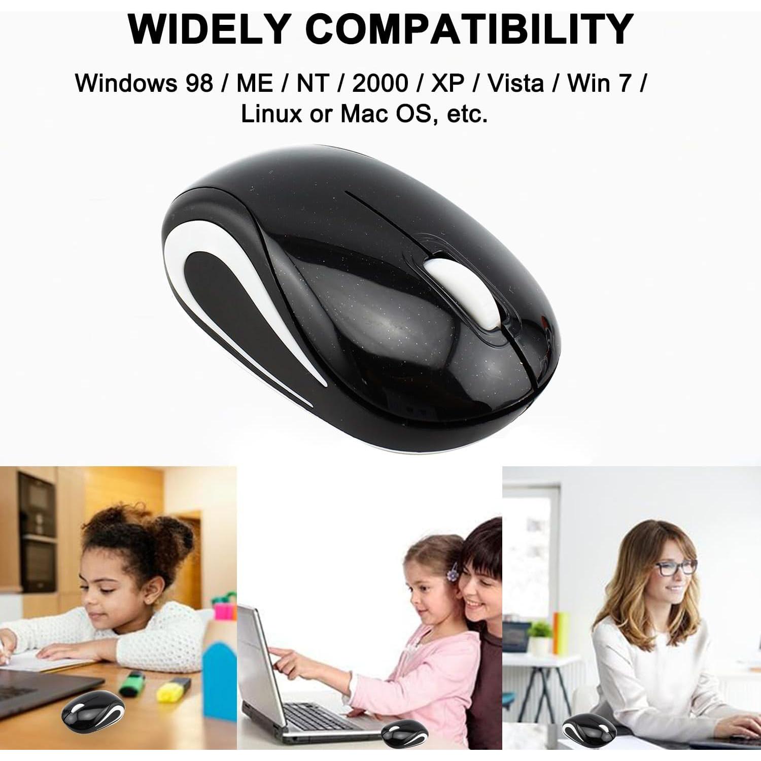 Ratón Inalámbrico Mini GUGUELEC Negro 1000 DPI USB Compacto