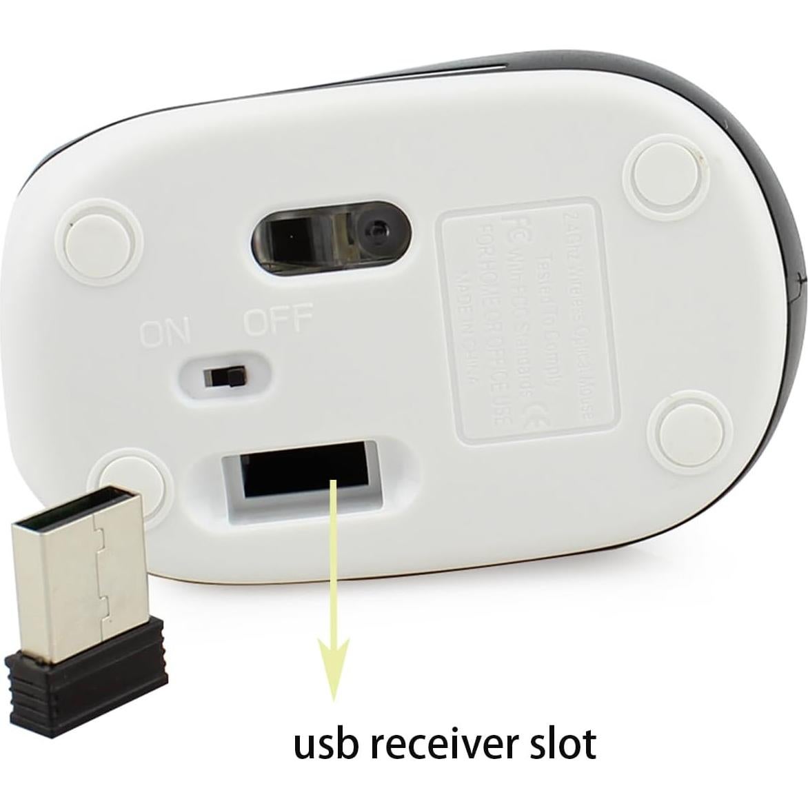 Ratón Inalámbrico Mini GUGUELEC Negro 1000 DPI USB Compacto