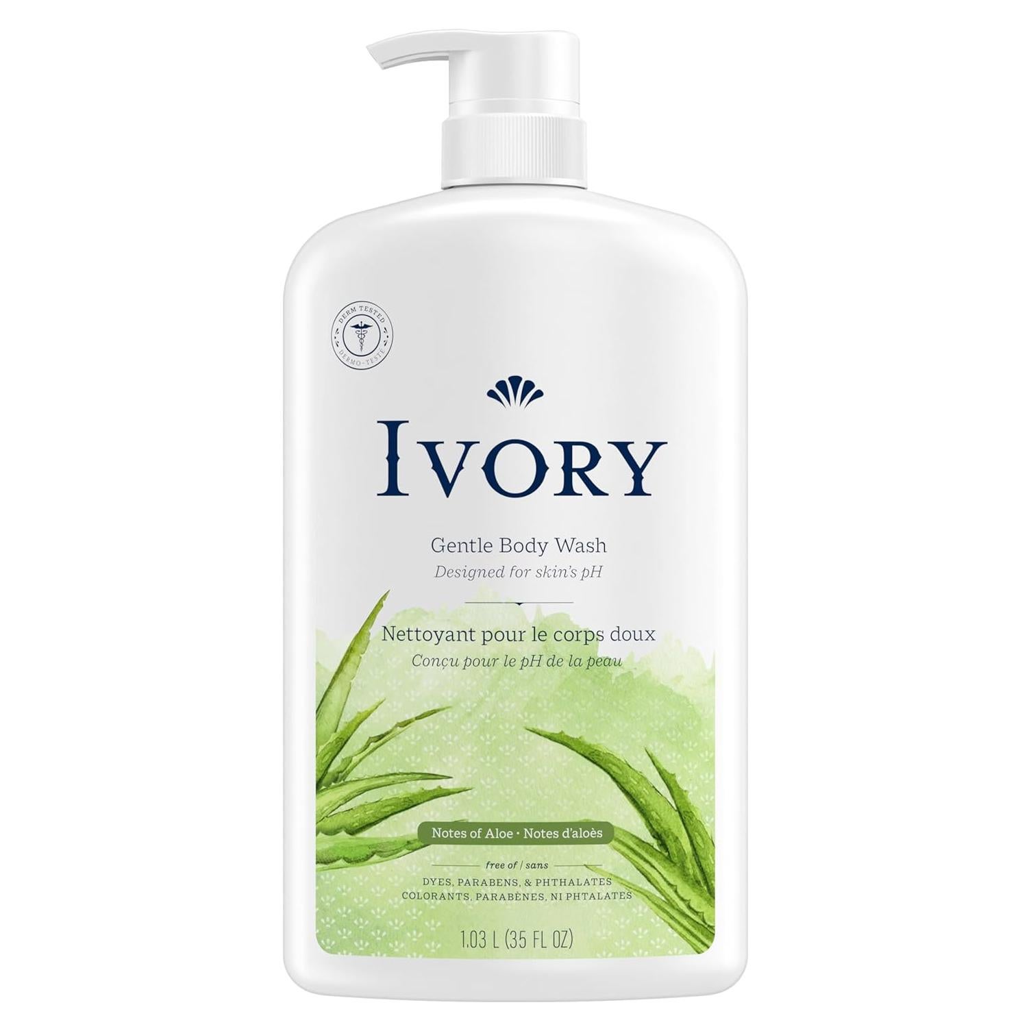 Jabón Corporal Suave Ivory Aloe Vera 992 g - Sin Parabenos