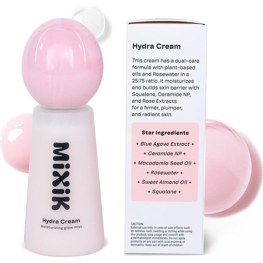 MIXIK Spray Hidratante Facial Mist 80 ml - Aceite Vegetal y Rosa