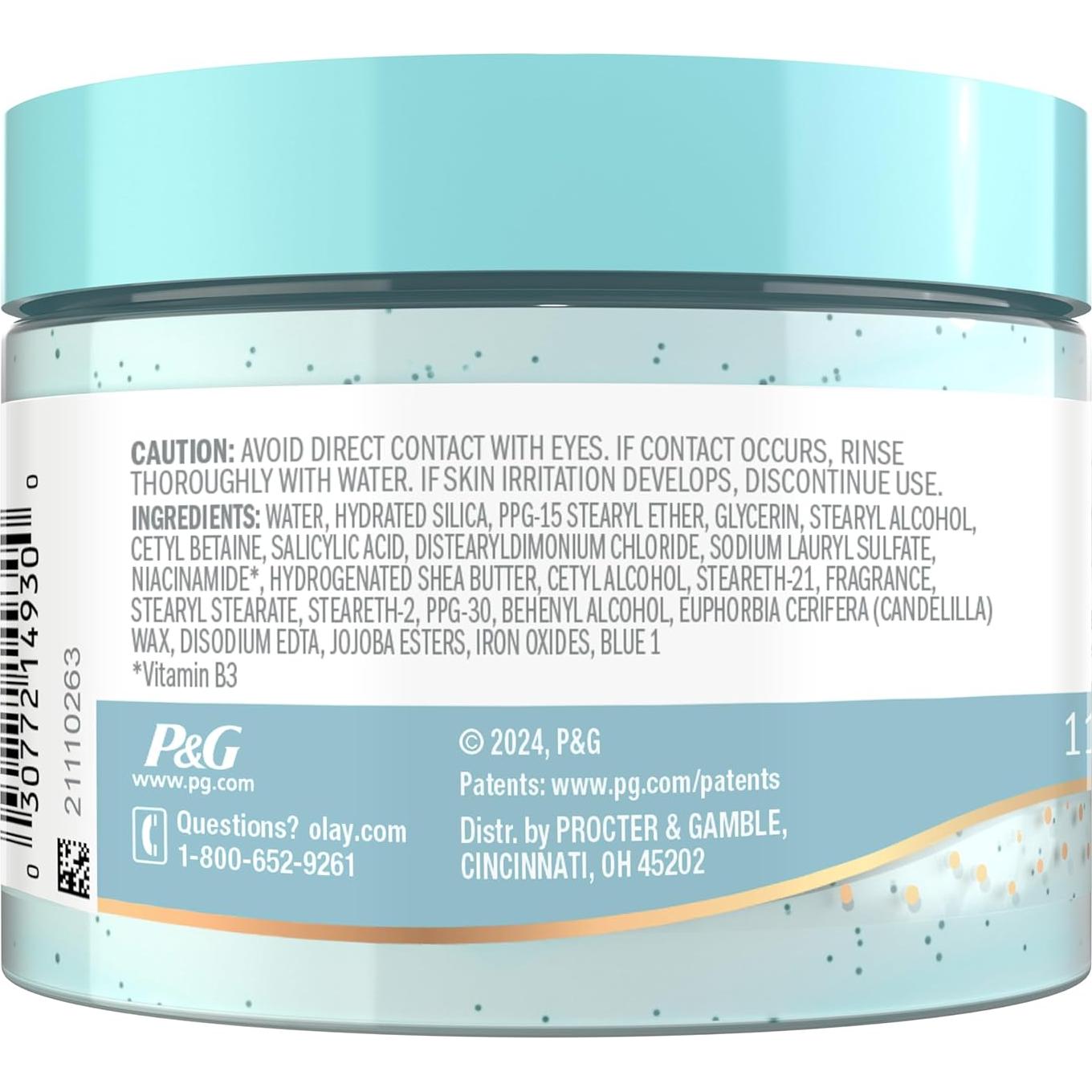 Exfoliante Mineral Olay 311 g - Coco y Guayaba, BHA, Vitamina B3