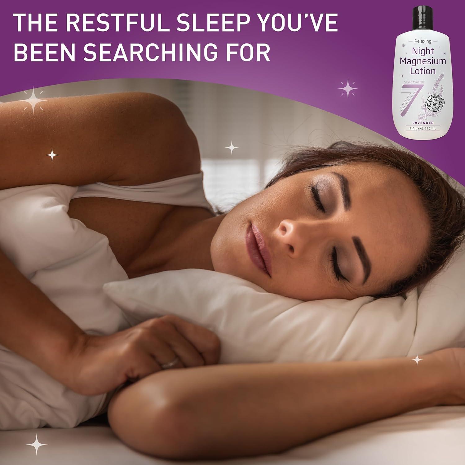 Loción de Magnesio Seven Minerals 236.6 ml - Relajante de Lavanda